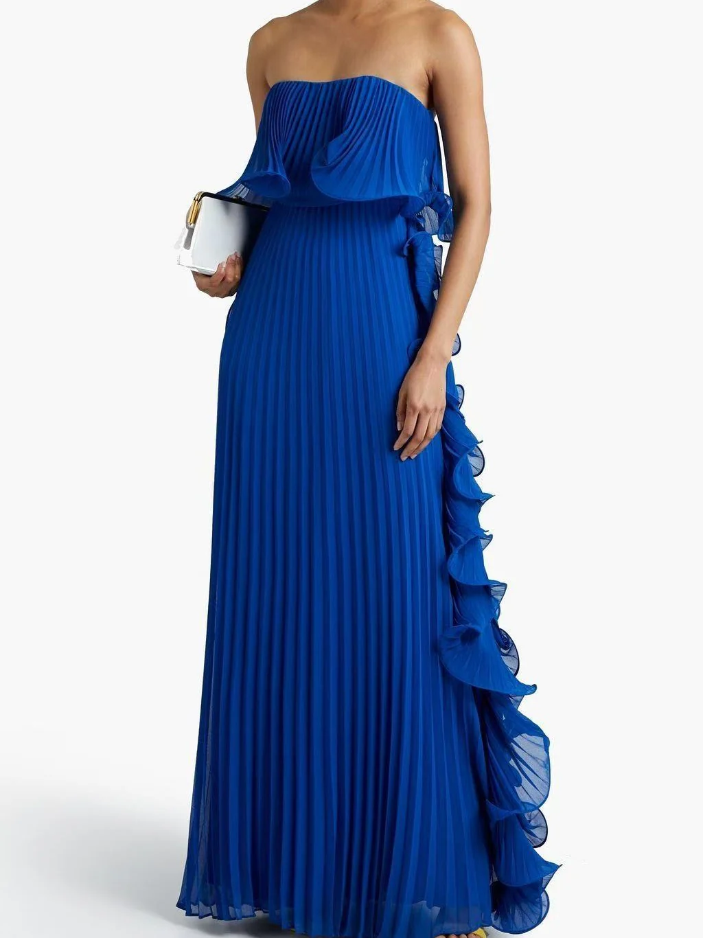 Pleated Strapless Maxi Dress - Image 3