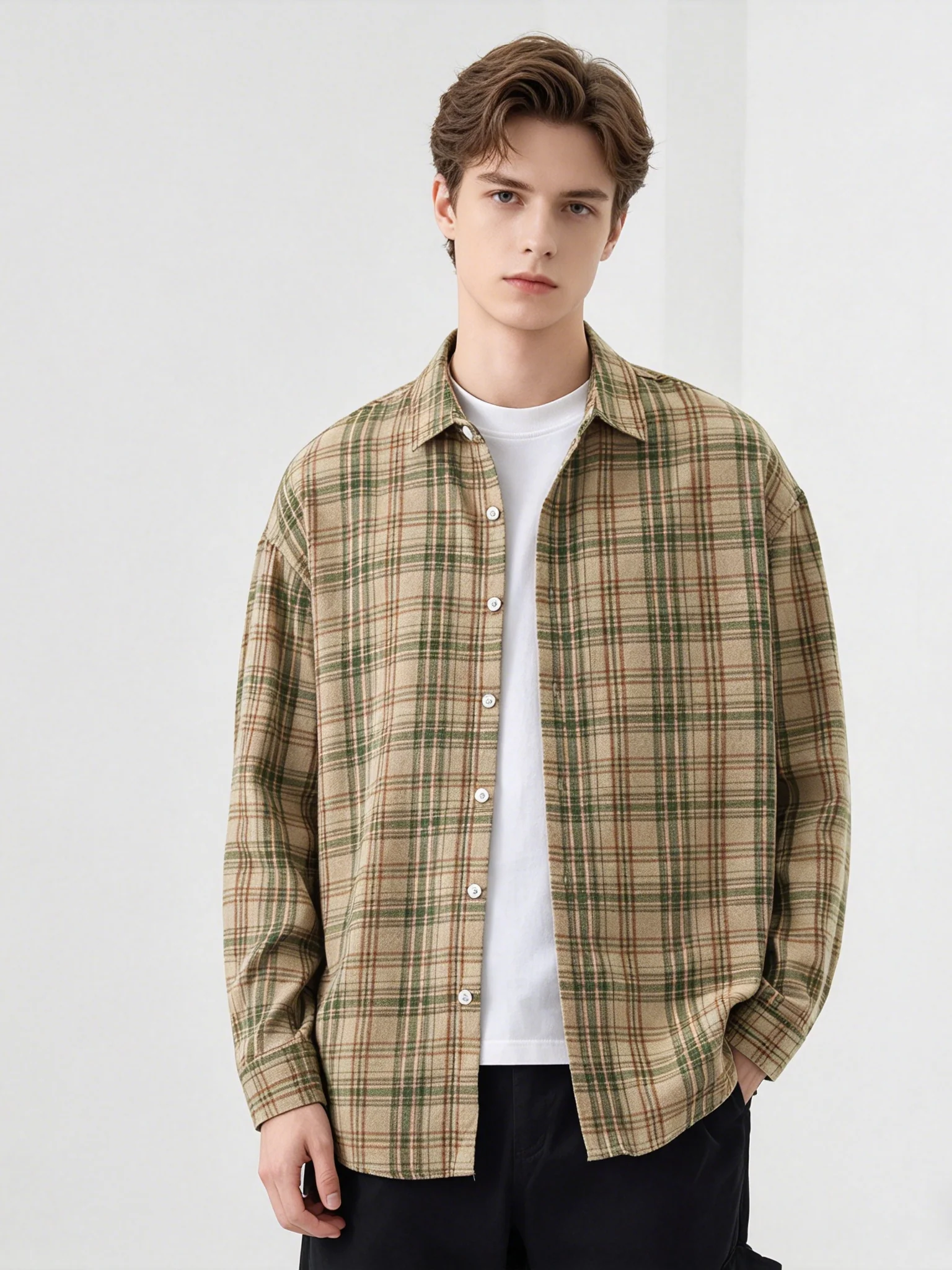 Color Matching Plaid Simplicity Shirts