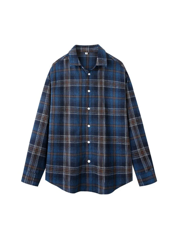Color Matching Plaid Simplicity Shirts - Image 6