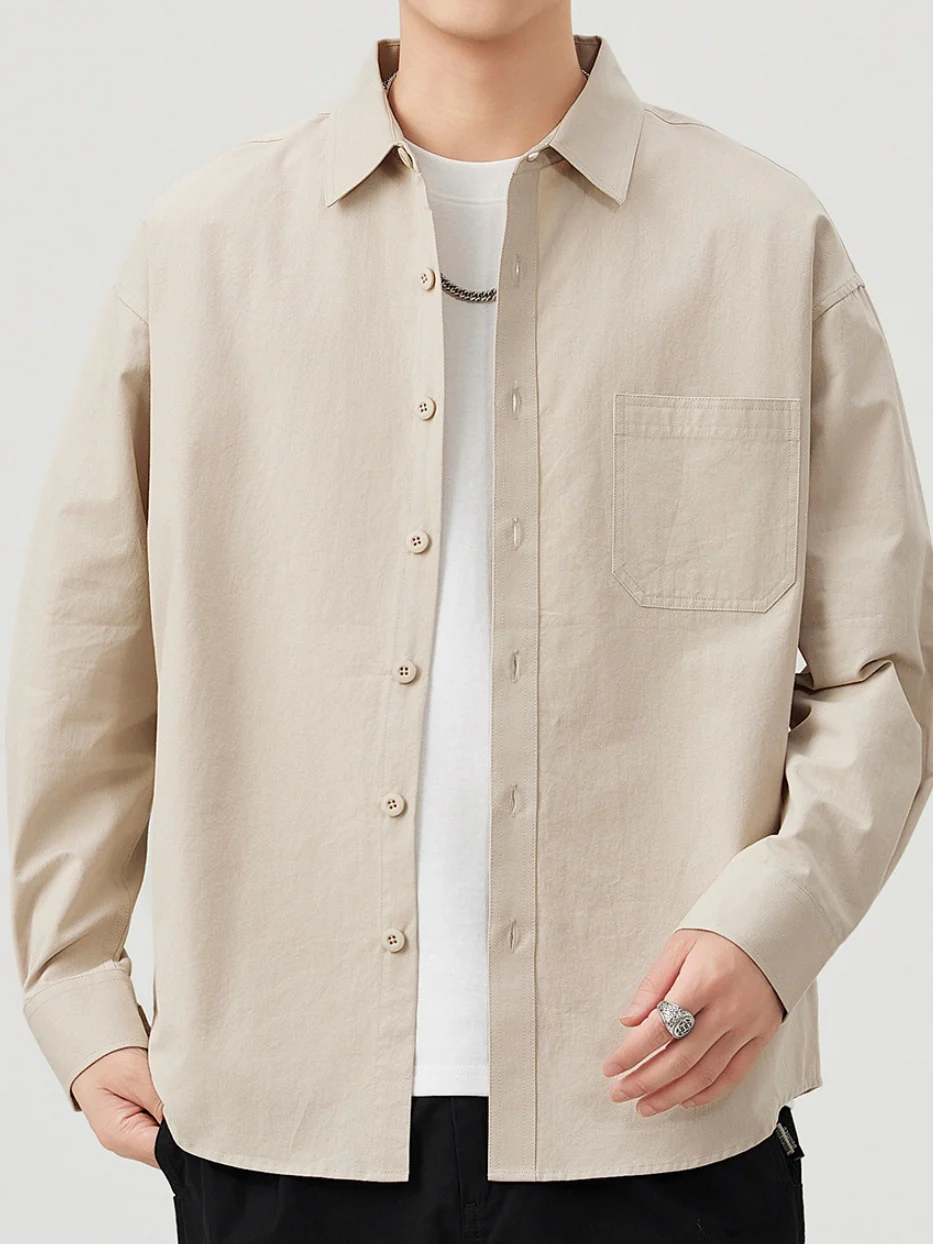 Retro Simplicity Loose-fit Shirts - Image 2