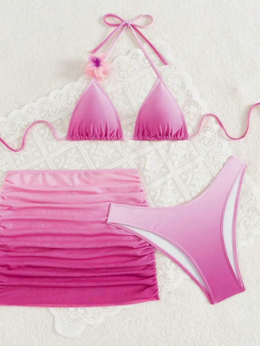 Drawstring Halter Set 3-piece Sets Bikinis - Image 5