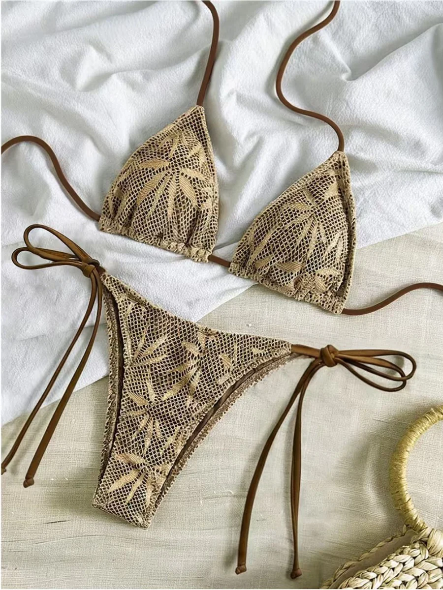 Drawstring Halter Set 3-piece Sets Bikinis - Image 6