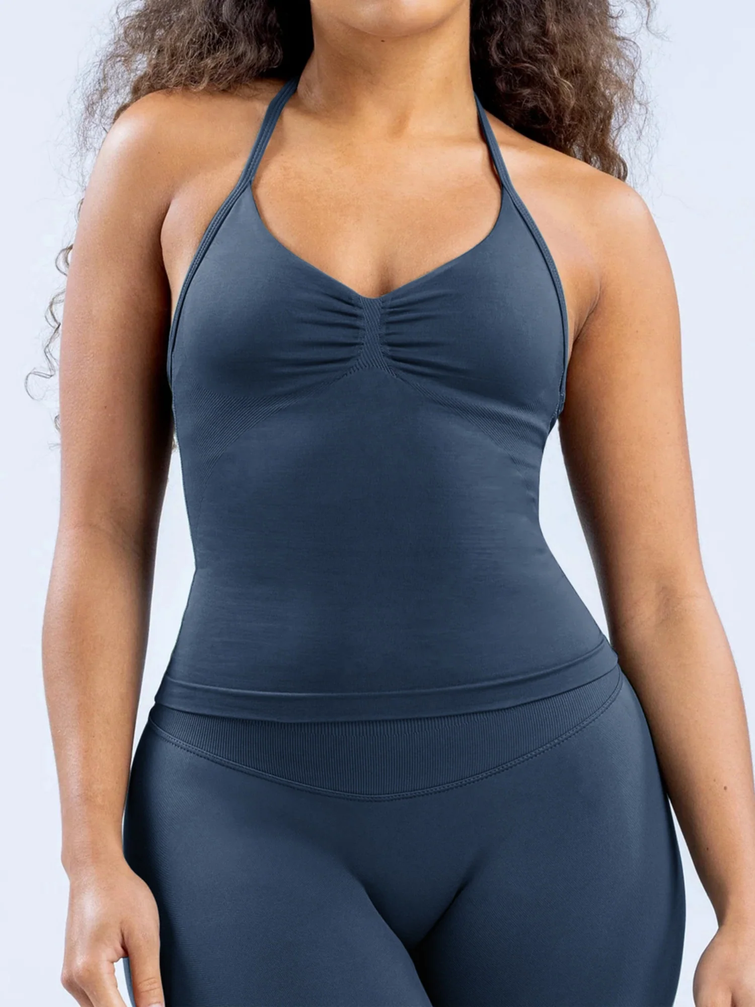 Seamless With Breast Pads Beautiful Back Fitness Exercise Yoga Tank Top - Image 15