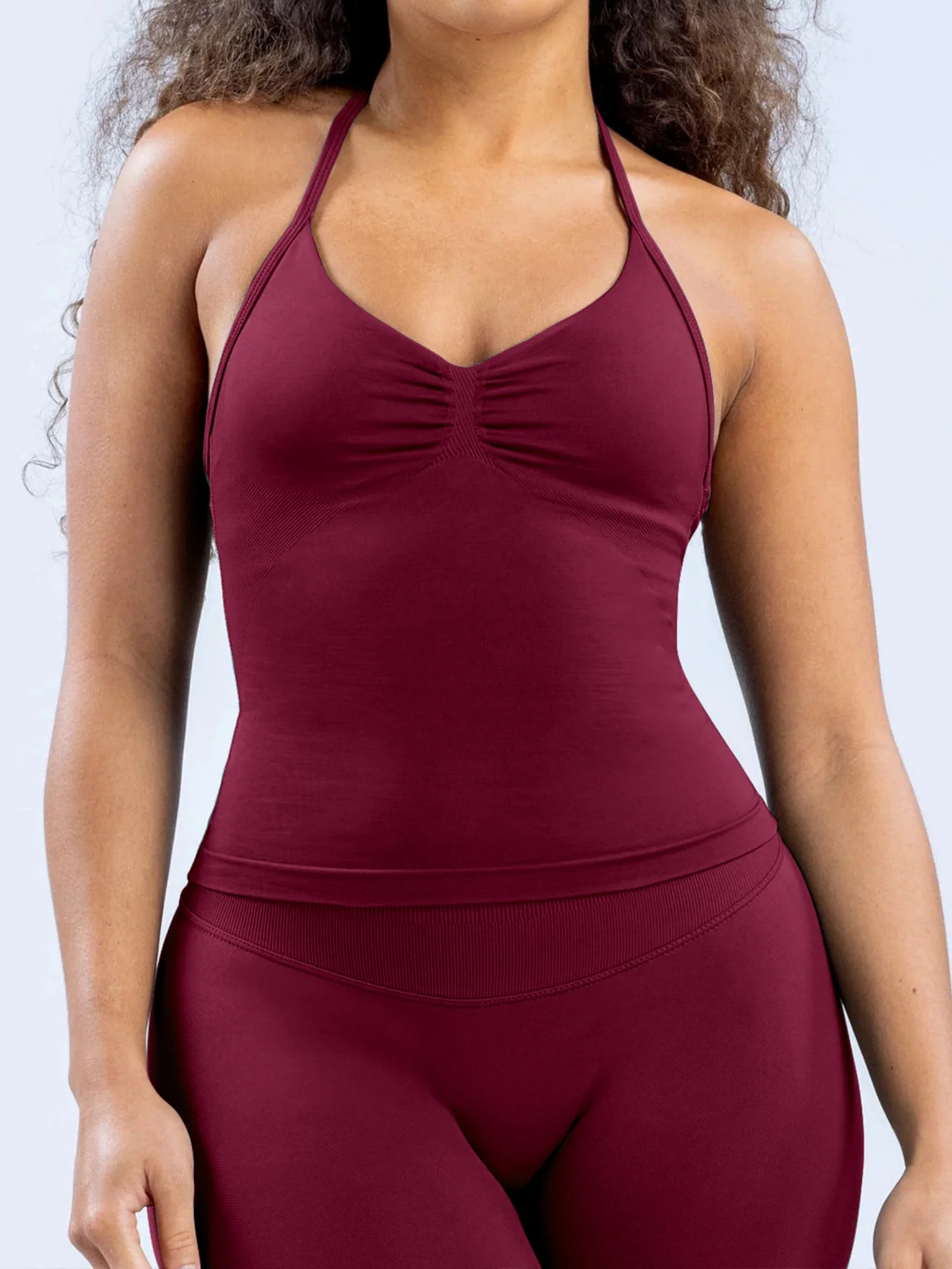 Seamless With Breast Pads Beautiful Back Fitness Exercise Yoga Tank Top - Image 30