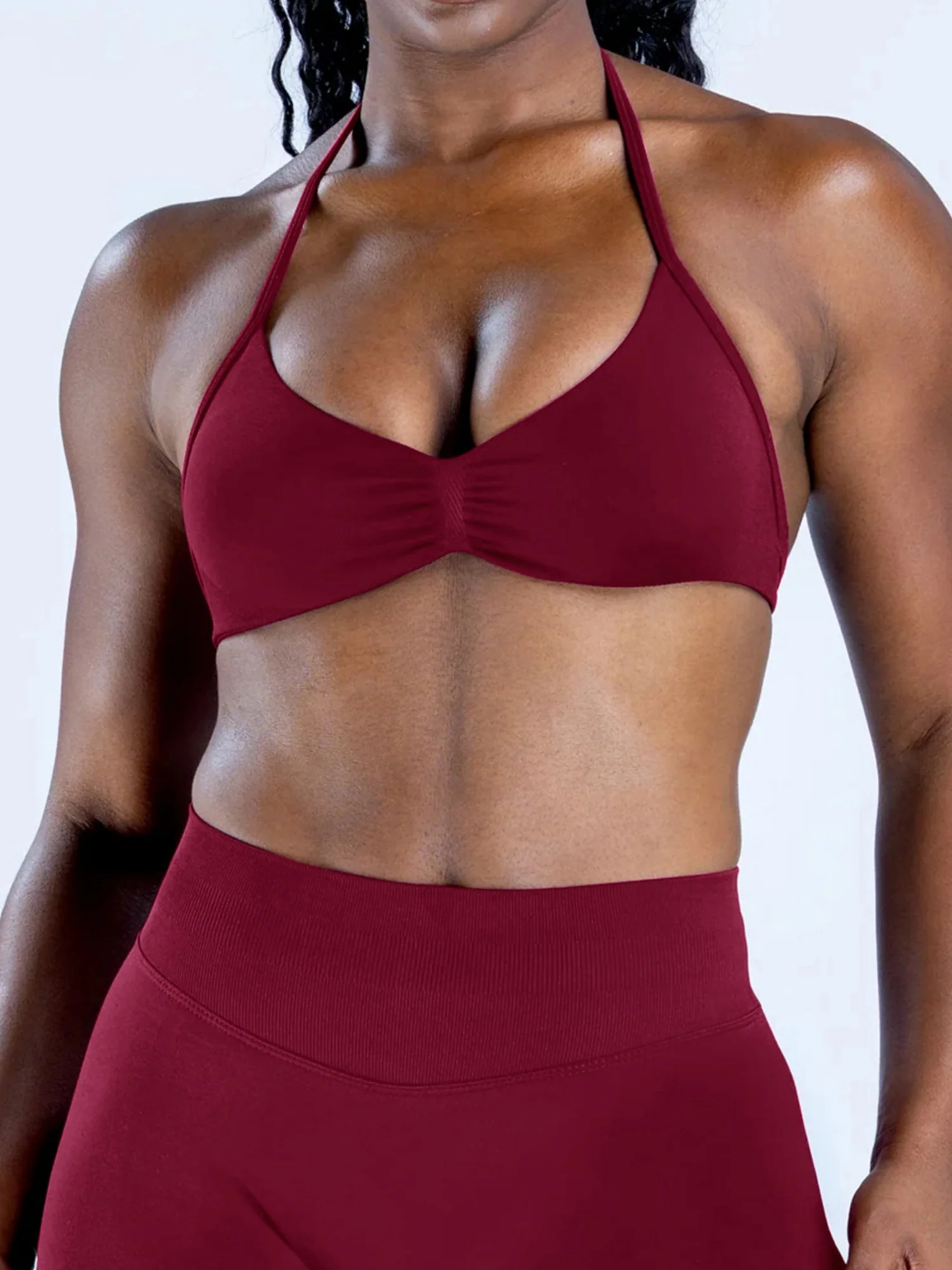 Seamless Halter Bra Beautiful Back Yoga Underwear Vest - Image 29