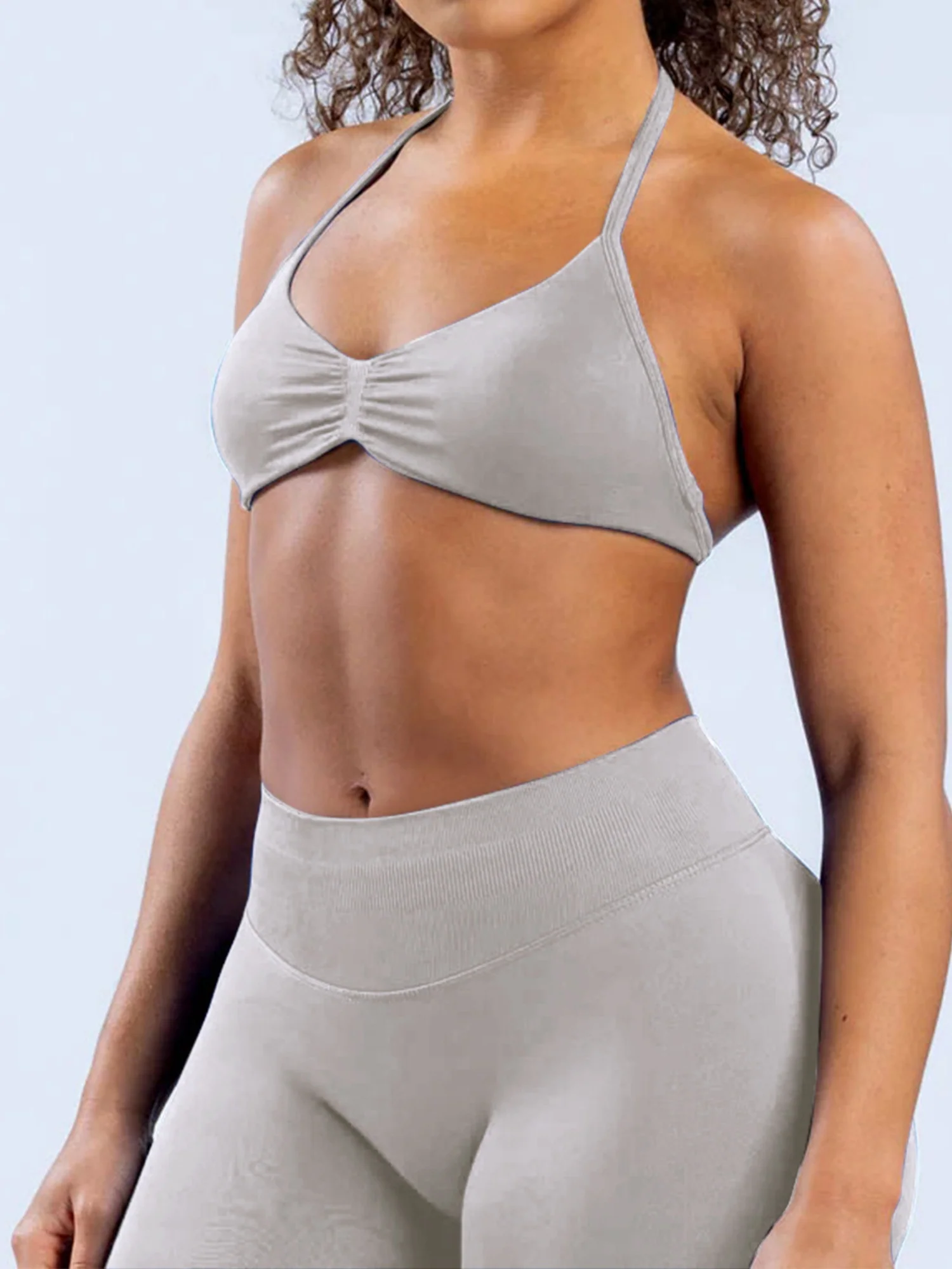 Seamless Halter Bra Beautiful Back Yoga Underwear Vest - Image 30