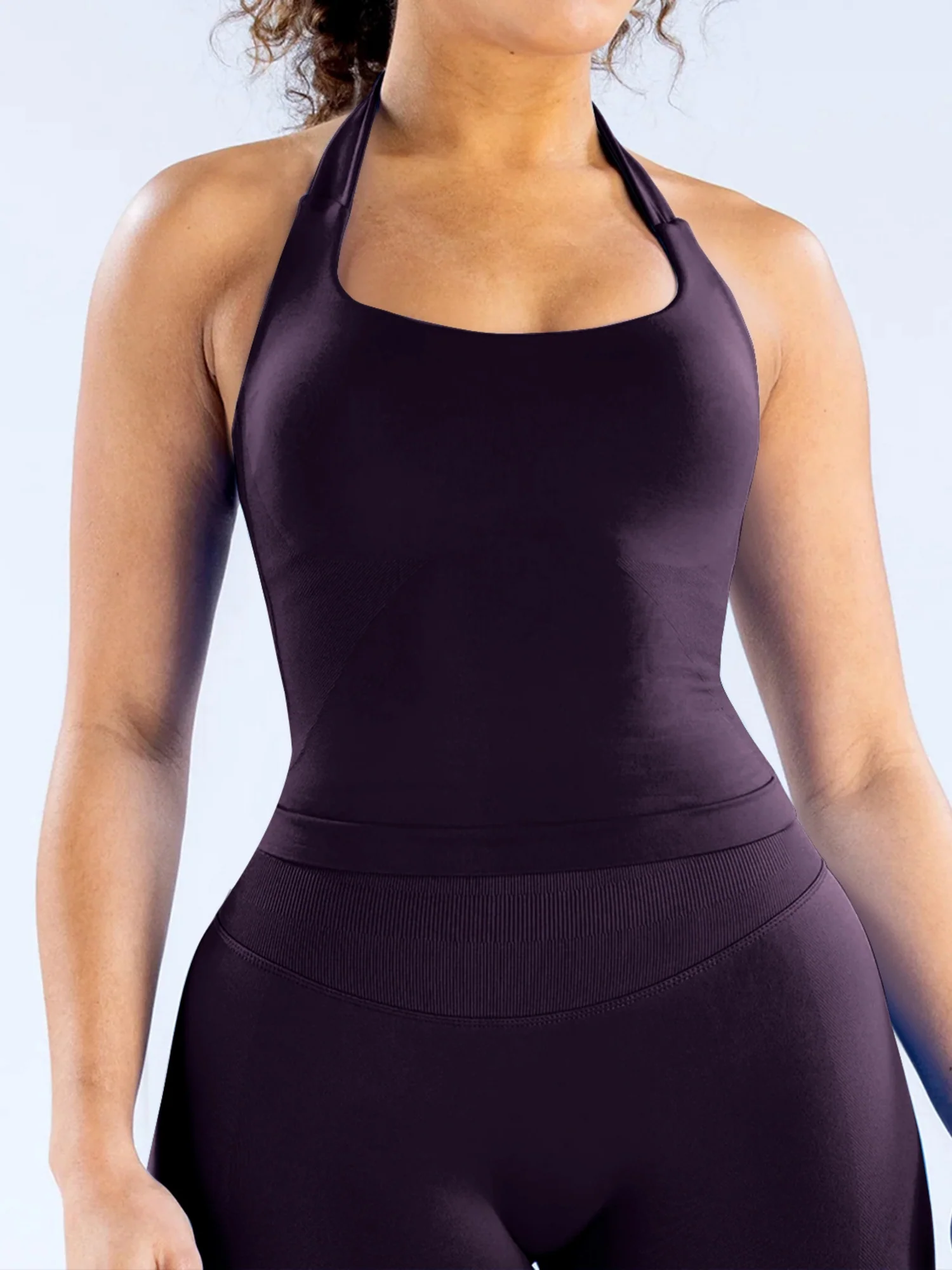 Seamless With Breast Pads Exercise Yoga Halter Top - Image 16