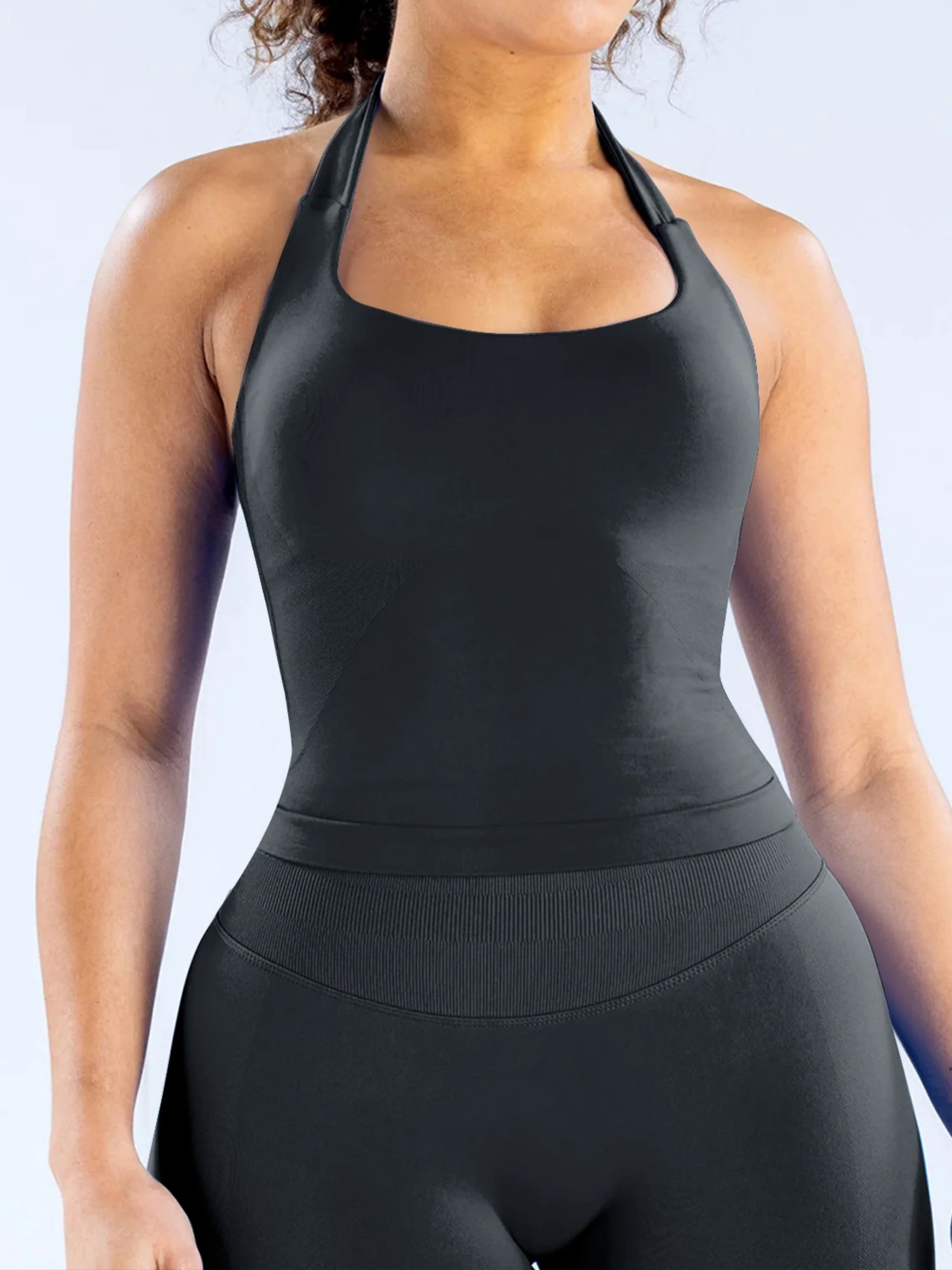 Seamless With Breast Pads Exercise Yoga Halter Top - Image 18