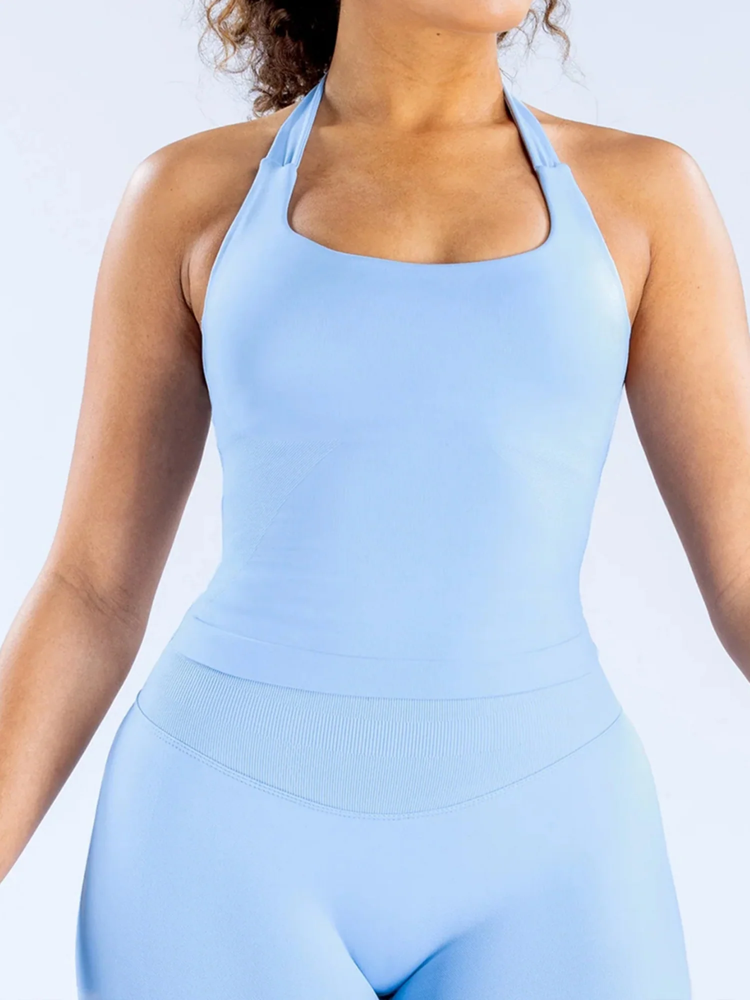 Seamless With Breast Pads Exercise Yoga Halter Top - Image 6