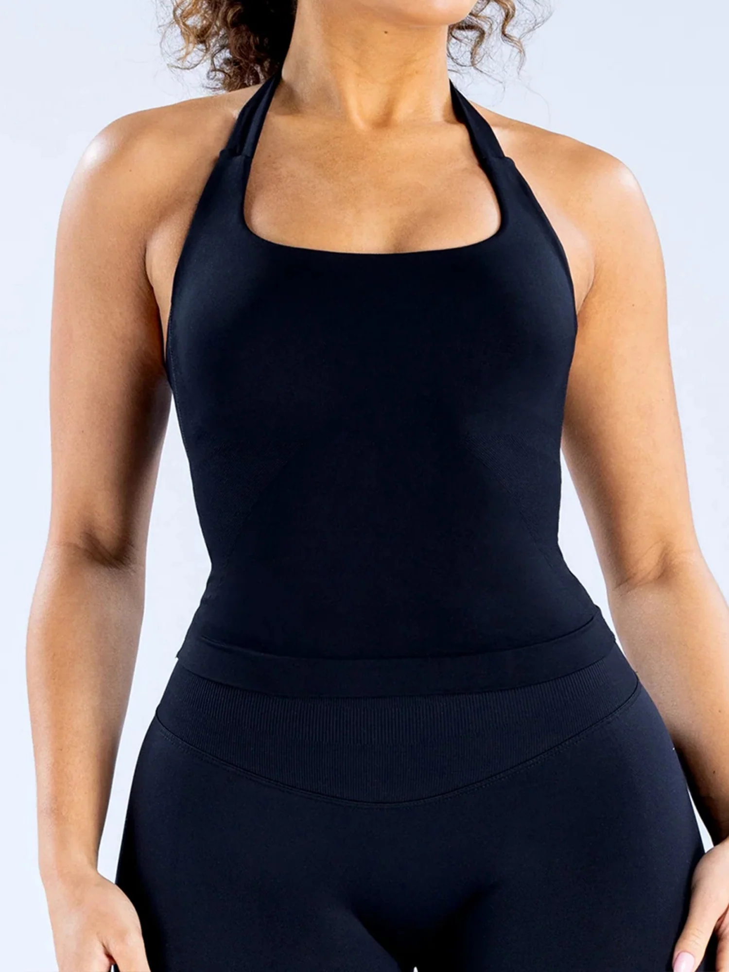 Seamless With Breast Pads Exercise Yoga Halter Top - Image 9