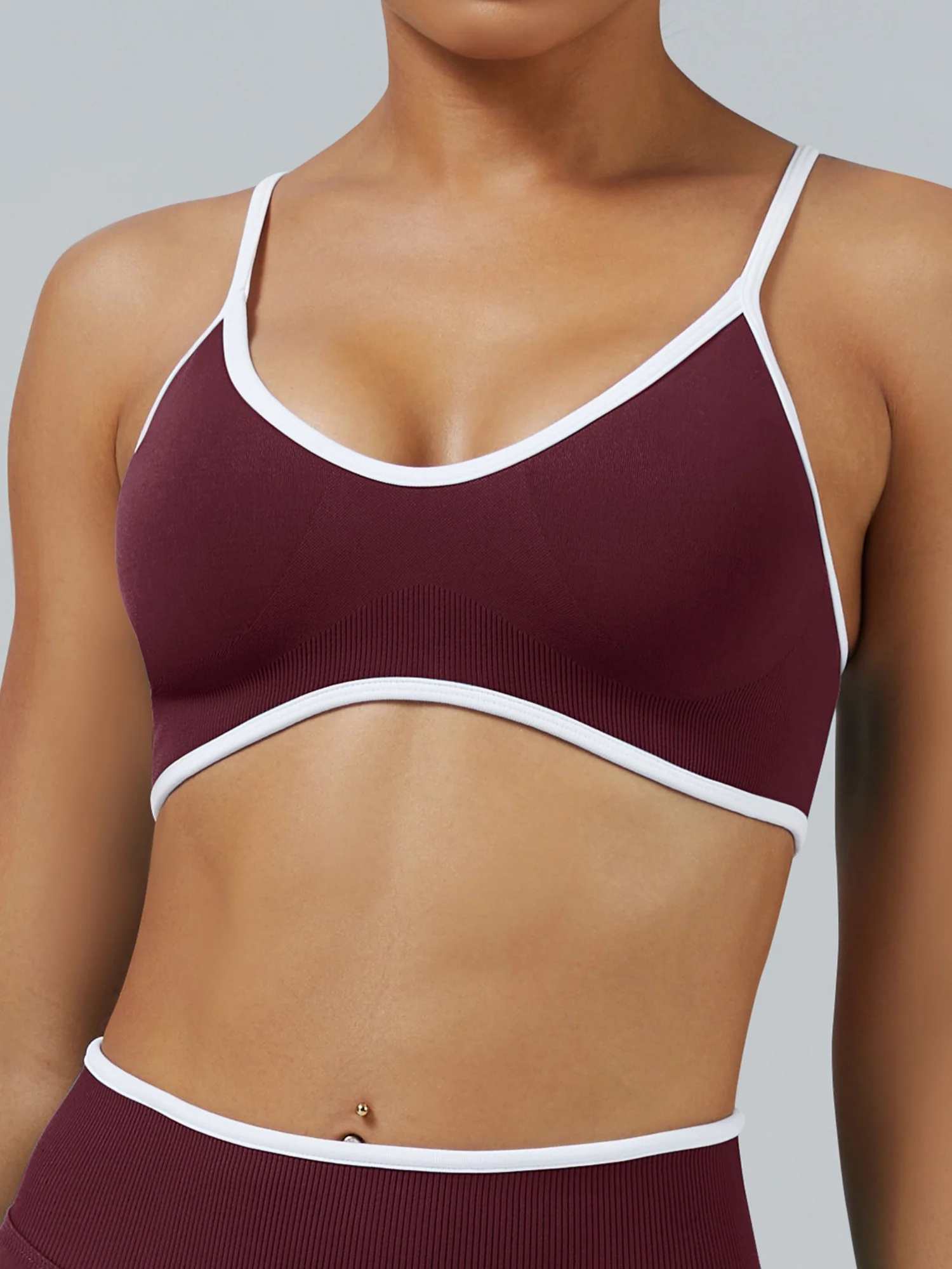 Seamless With Breast Pads Exercise Yoga Halter Bra Vest - Image 10