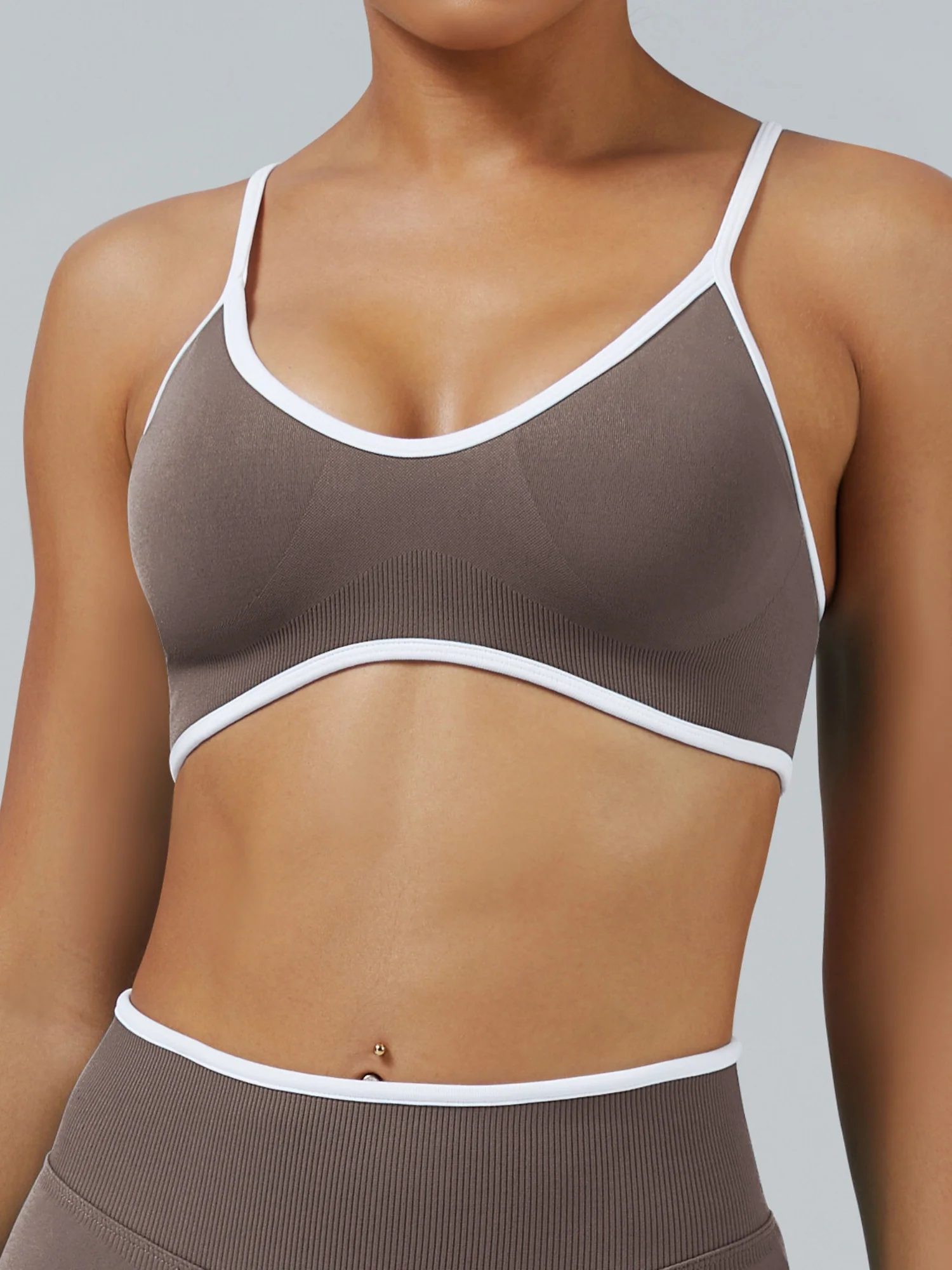 Seamless With Breast Pads Exercise Yoga Halter Bra Vest - Image 11