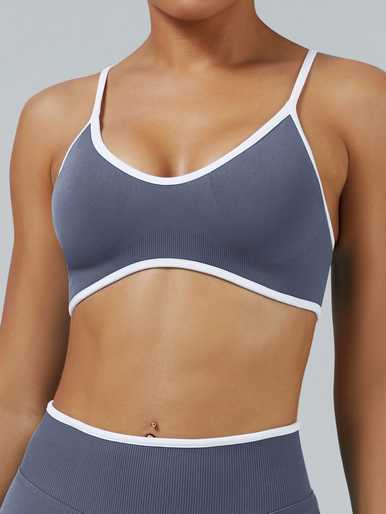 Seamless With Breast Pads Exercise Yoga Halter Bra Vest - Image 3