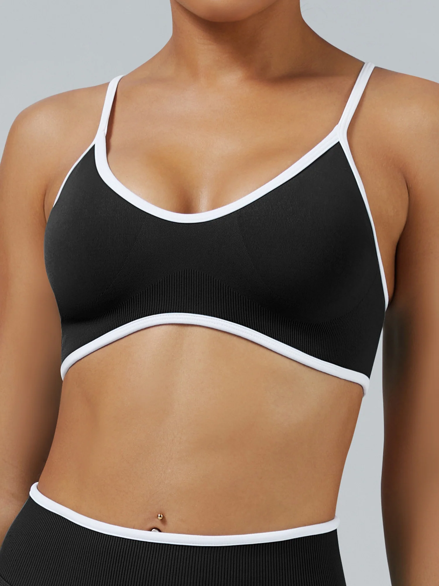 Seamless With Breast Pads Exercise Yoga Halter Bra Vest - Image 5