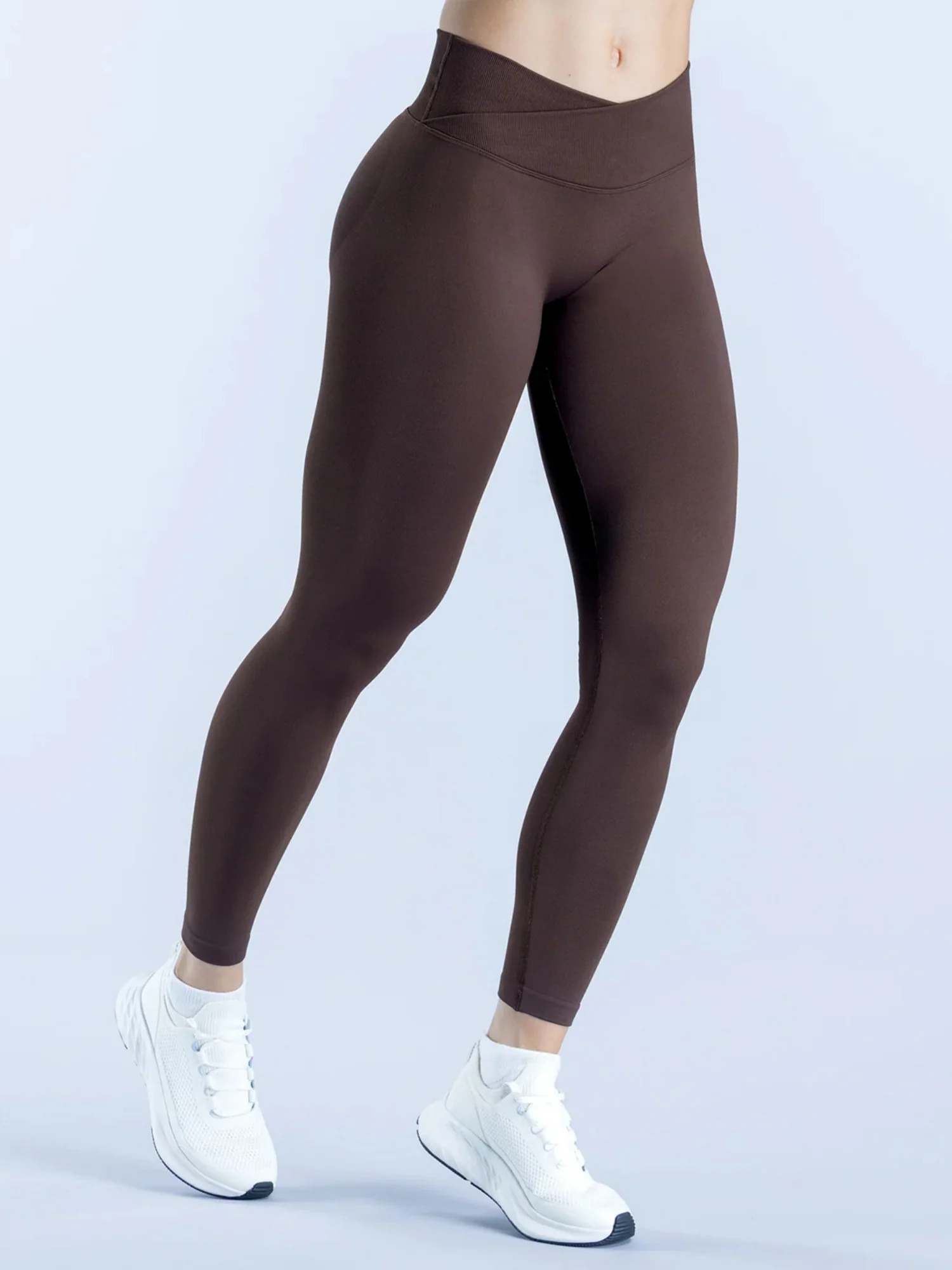 Seamless Buttock Lifting Cross Waist Exercise And Fitness Yoga Pants - Image 7