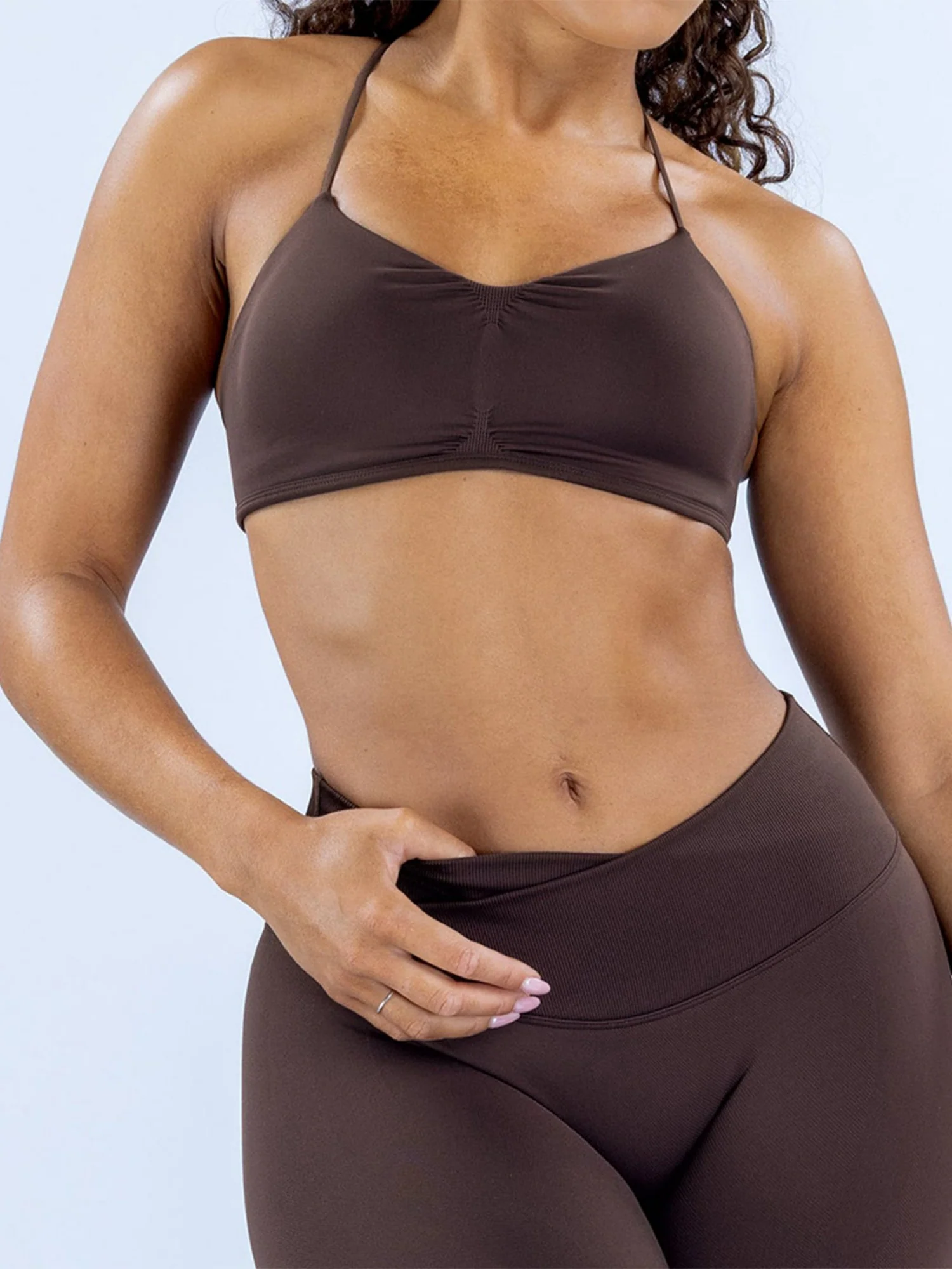 Seamless High Elasticity Thin Shoulder Back Cross Strap Exercise And Fitness Yoga Tank Top - Image 7