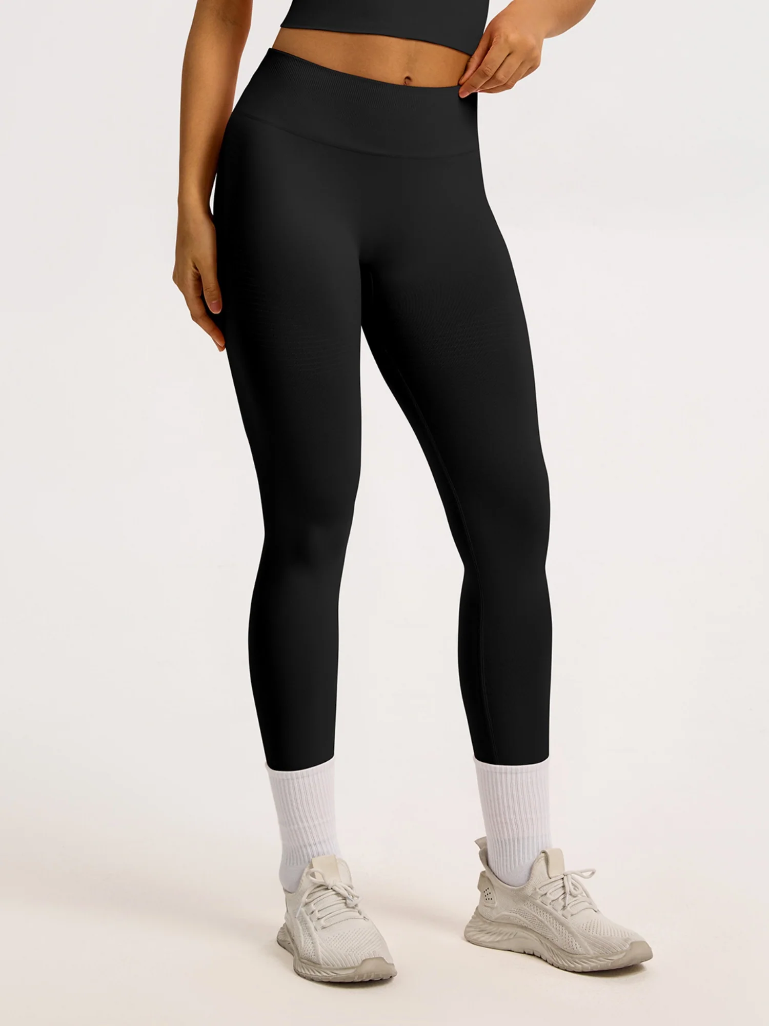 Threaded Waist Abdominal Tightening And Buttock Lifting Exercise And Fitness Yoga Pants - Image 4