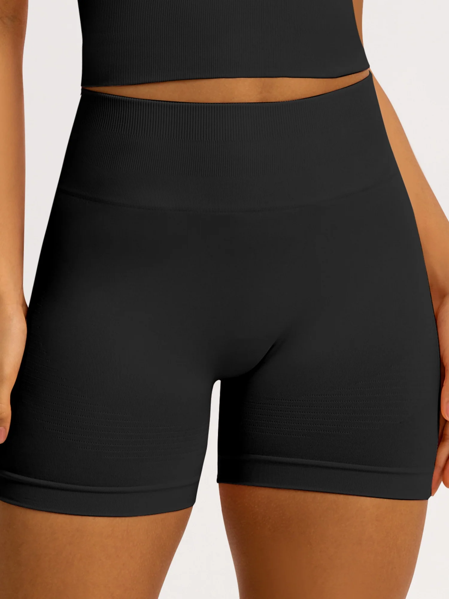 Seamless High-waisted Hip Lift Exercise And Fitness Yoga Shorts - Image 3
