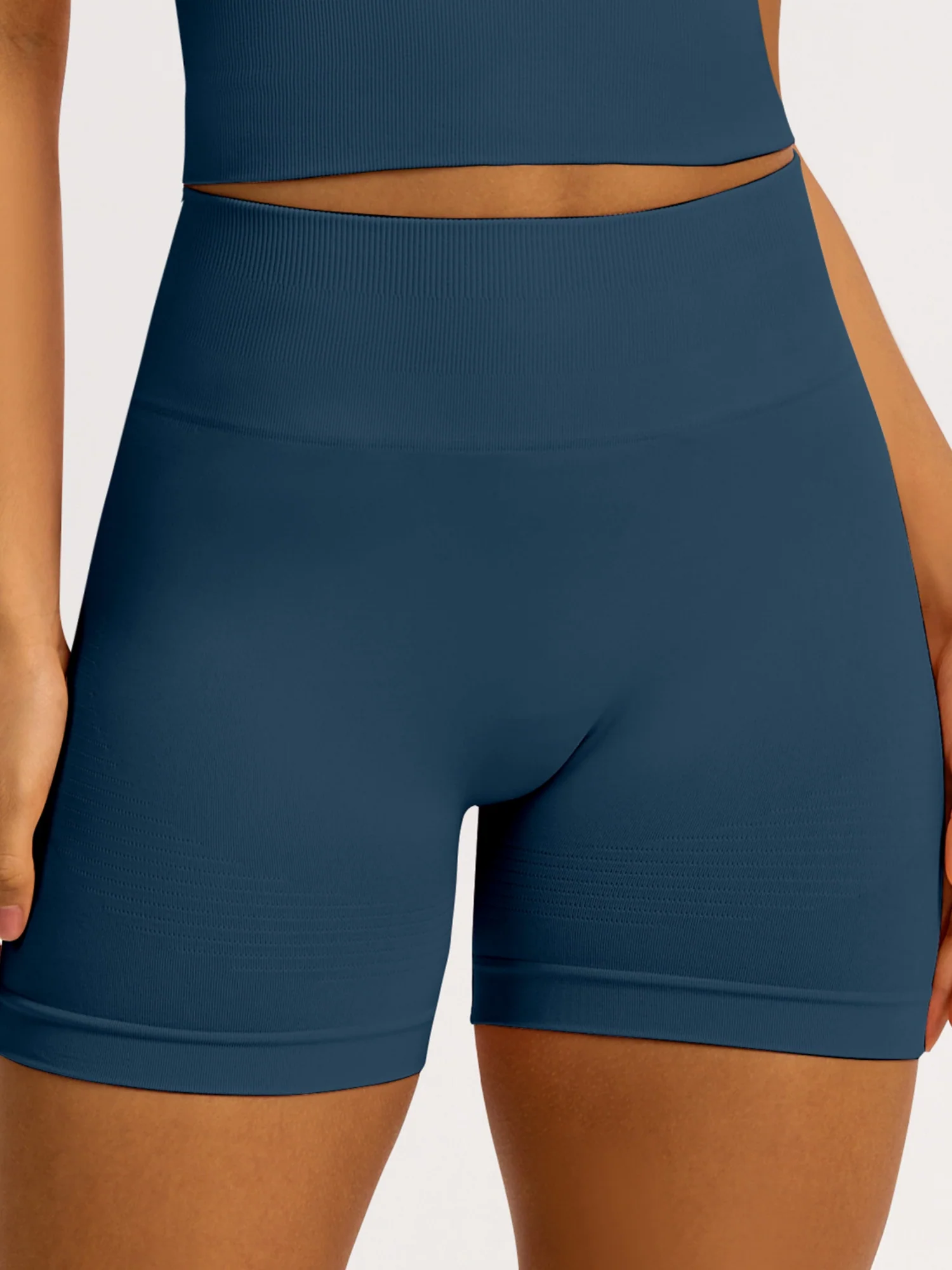 Seamless High-waisted Hip Lift Exercise And Fitness Yoga Shorts - Image 5