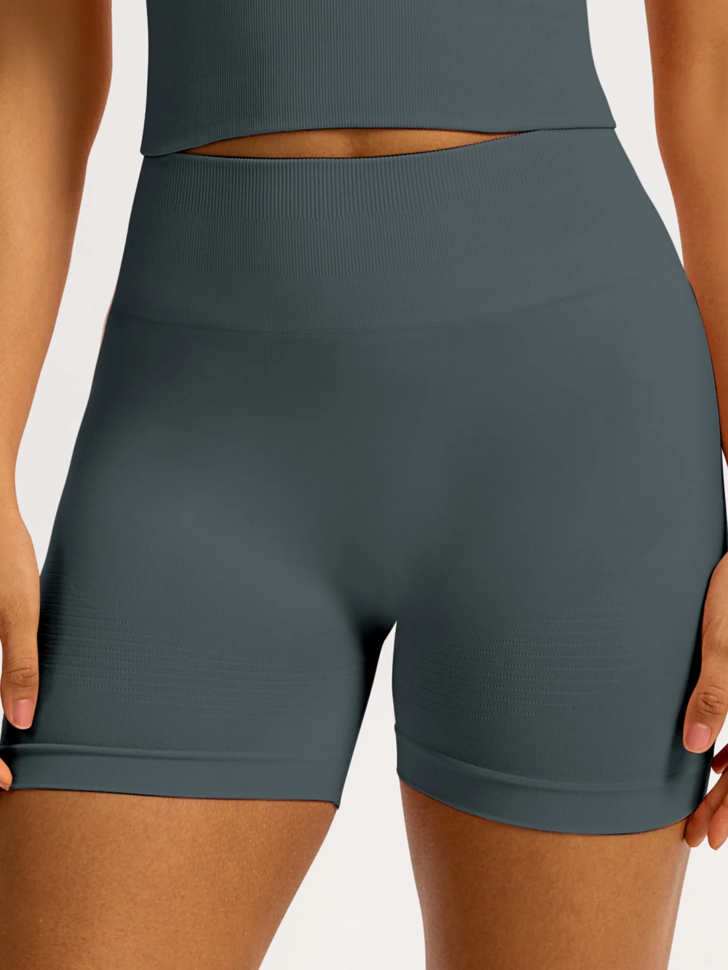 Seamless High-waisted Hip Lift Exercise And Fitness Yoga Shorts - Image 7