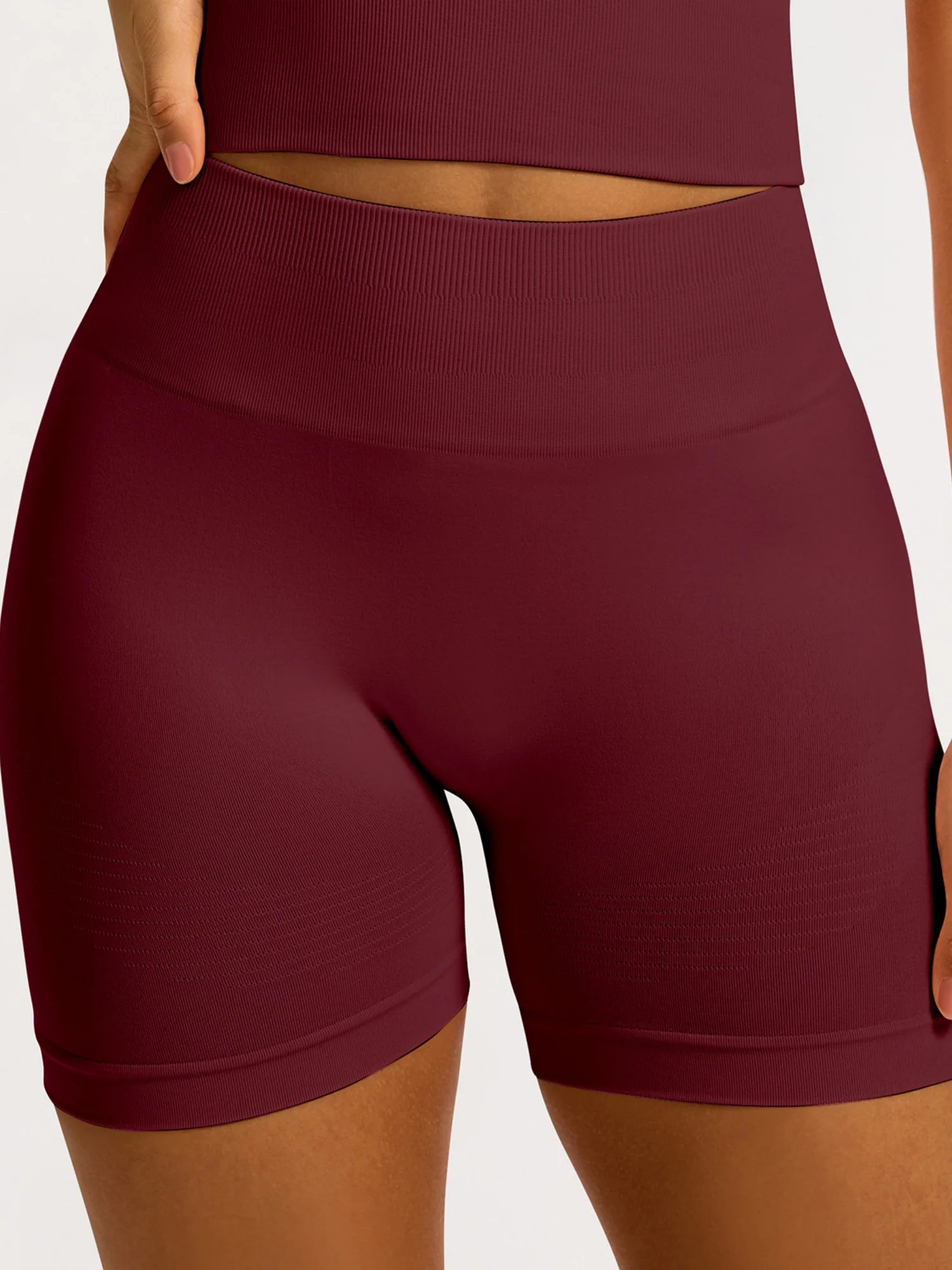 Seamless High-waisted Hip Lift Exercise And Fitness Yoga Shorts - Image 8