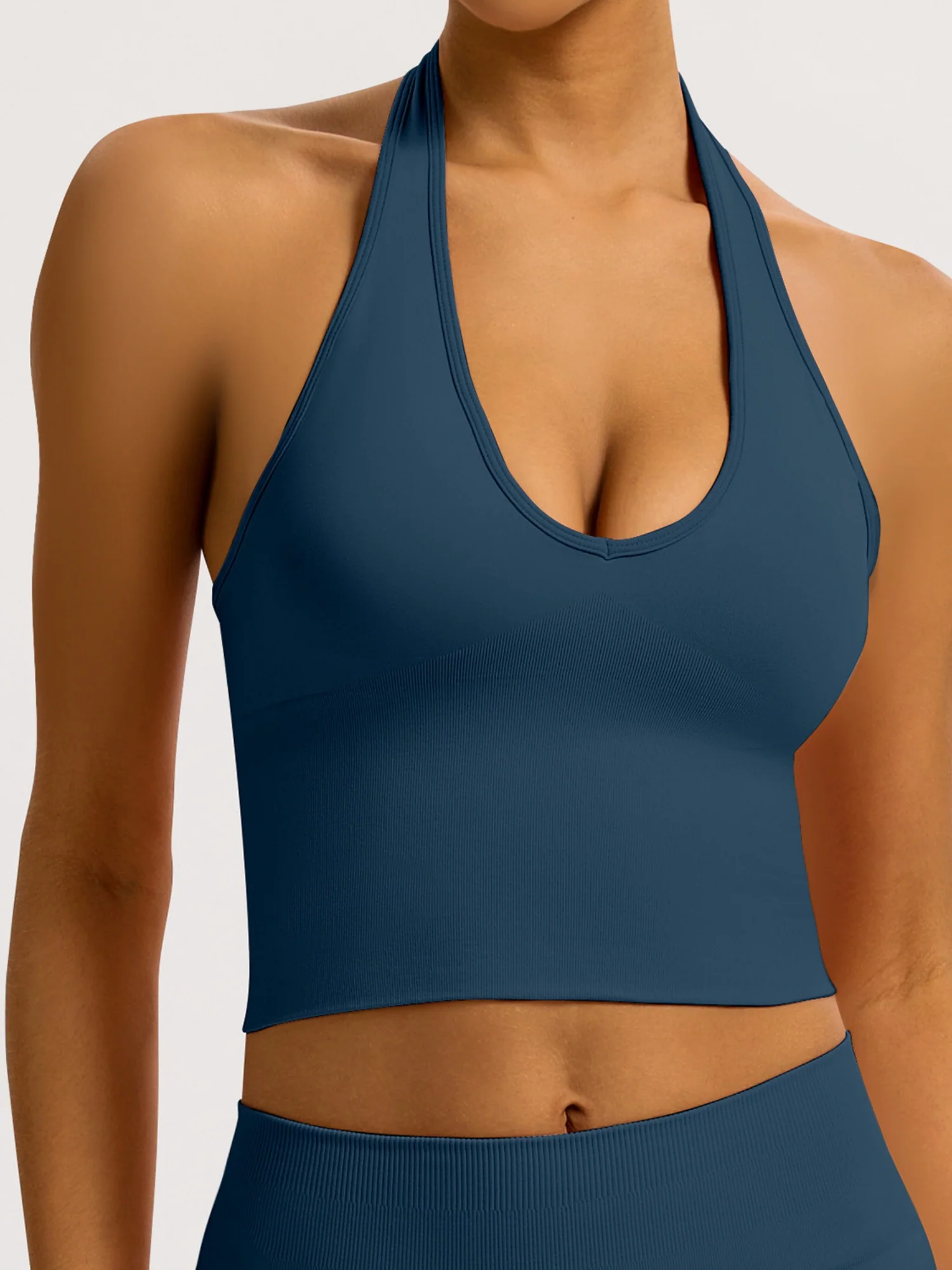 Seamless Quick-drying Halter Neck Beautiful Back Exercise And Fitness Yoga Tank Top - Image 6
