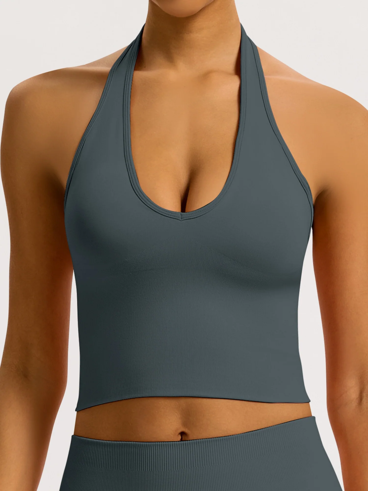 Seamless Quick-drying Halter Neck Beautiful Back Exercise And Fitness Yoga Tank Top - Image 8