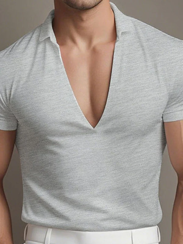 Leisure V-neck Comfort Breathable T-shirts - Image 2