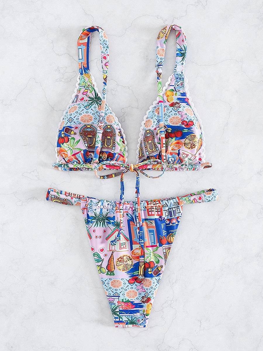 Printed Lace Bikini - Image 2