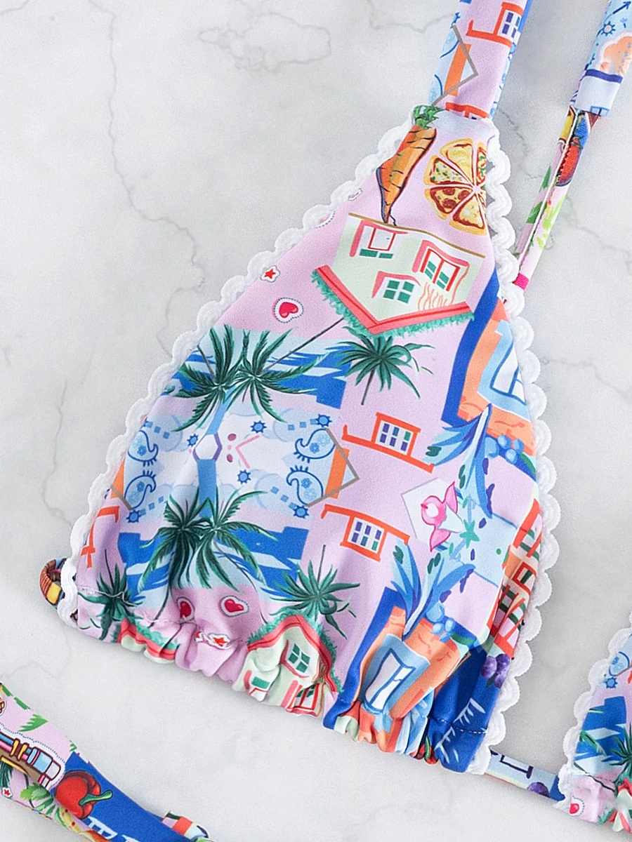 Printed Lace Bikini - Image 3