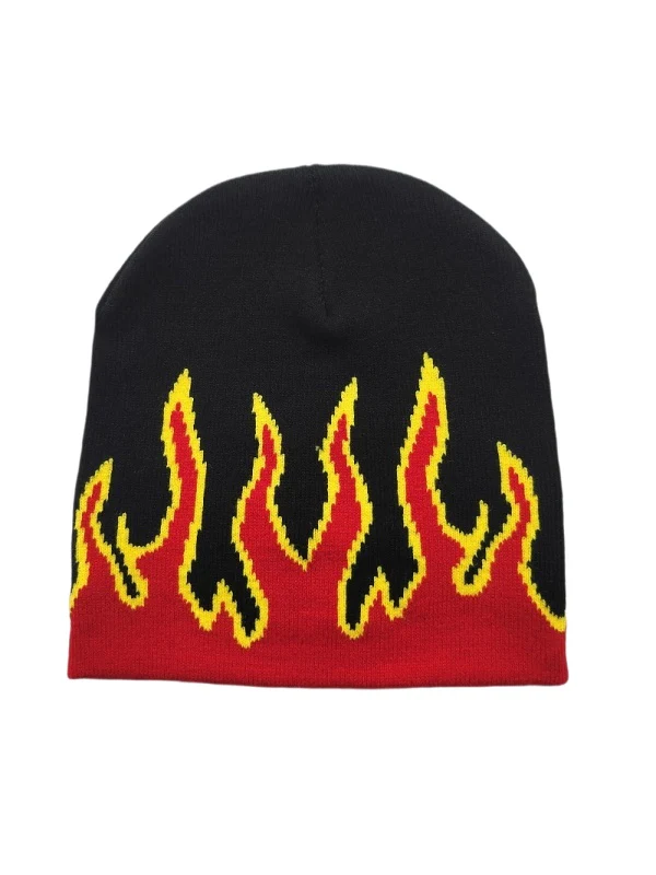Flame Jacquard Hip Hop Windproof Beanies - Image 3