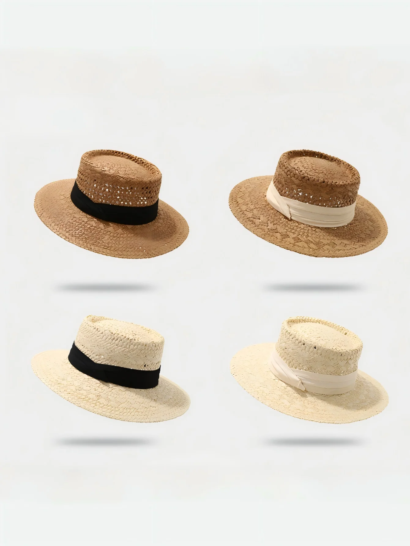 Flat-topped, Openwork Sunshade Hat