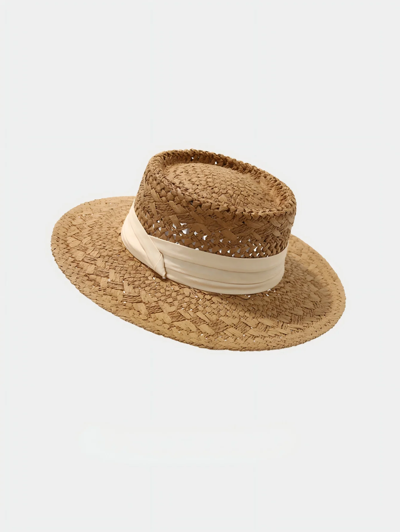 Flat-topped, Openwork Sunshade Hat - Image 2