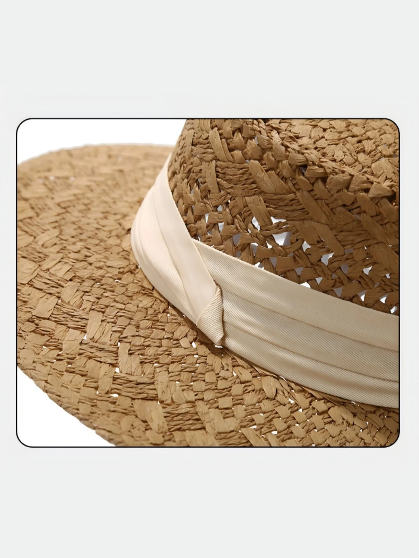 Flat-topped, Openwork Sunshade Hat - Image 4