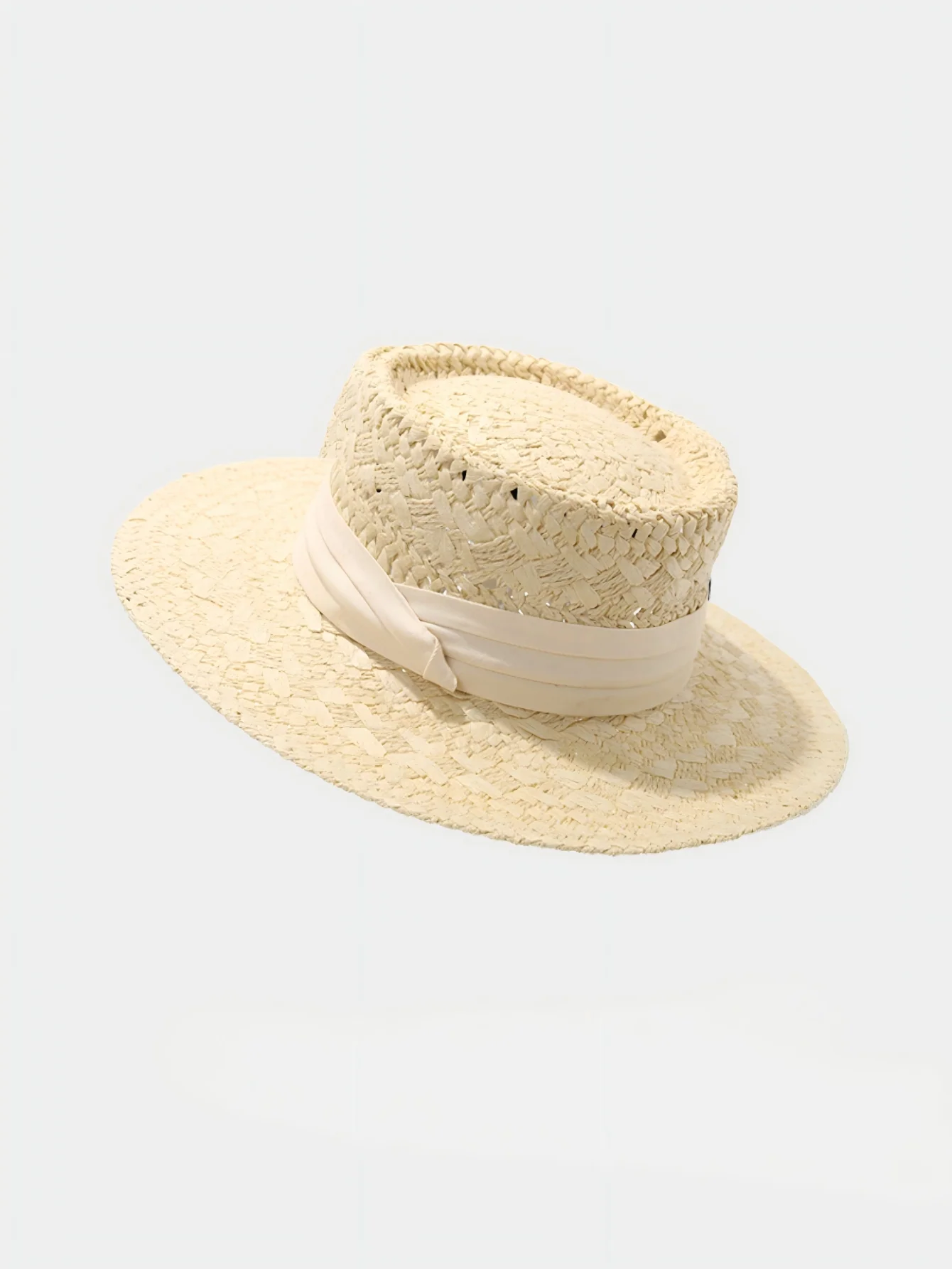 Flat-topped, Openwork Sunshade Hat - Image 7