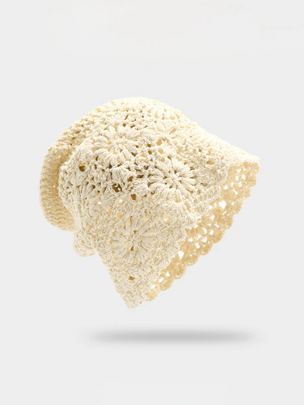 Woven Openwork Women's Pullover Knitted Hat - Image 3