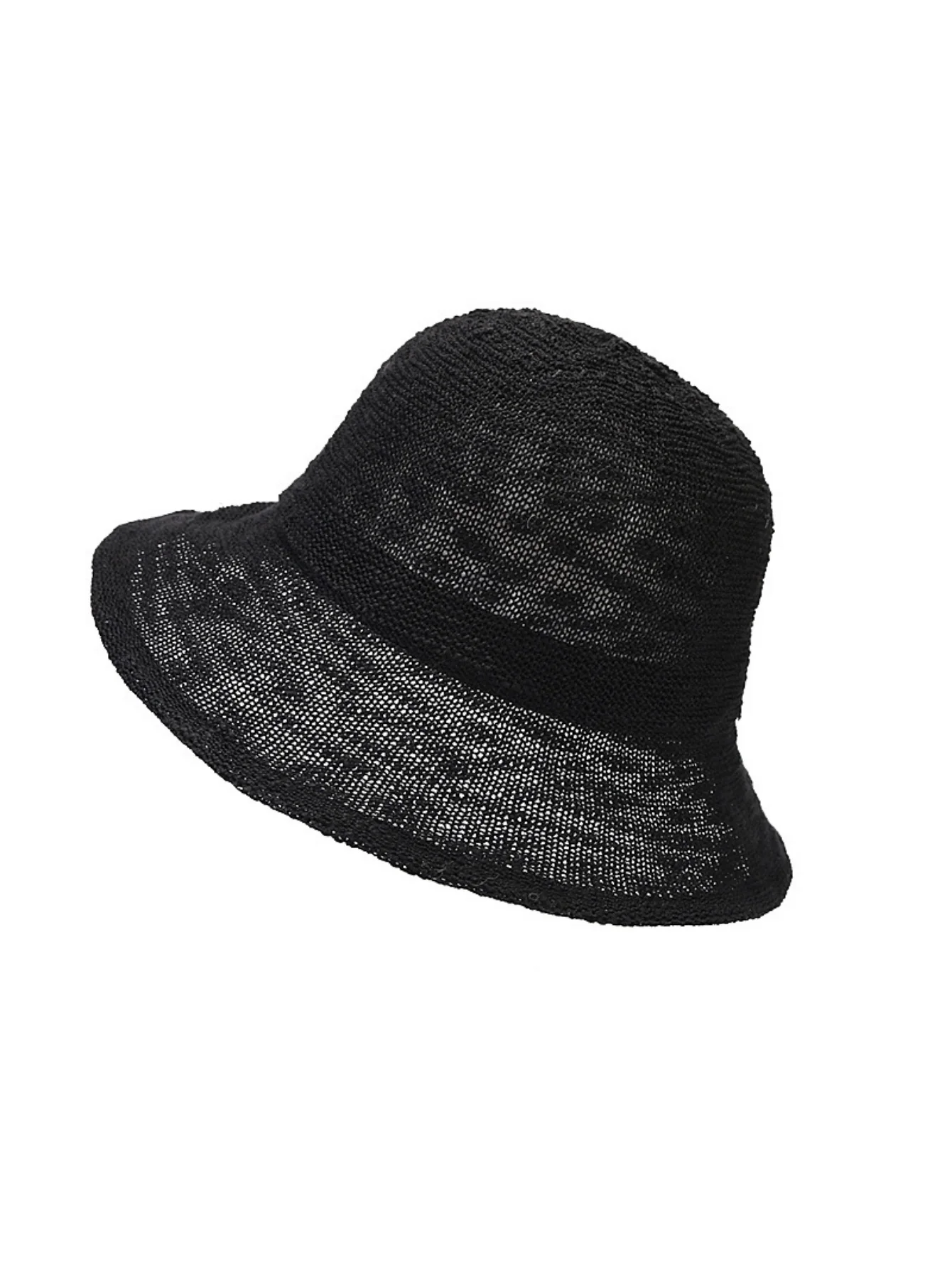 Knitted Folded Ruffled Breathable Fisherman's Hat - Image 11