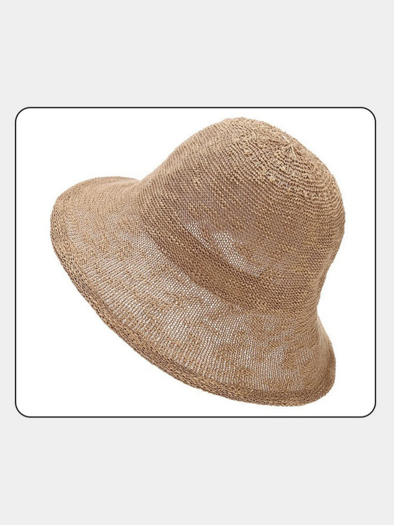 Knitted Folded Ruffled Breathable Fisherman's Hat - Image 5