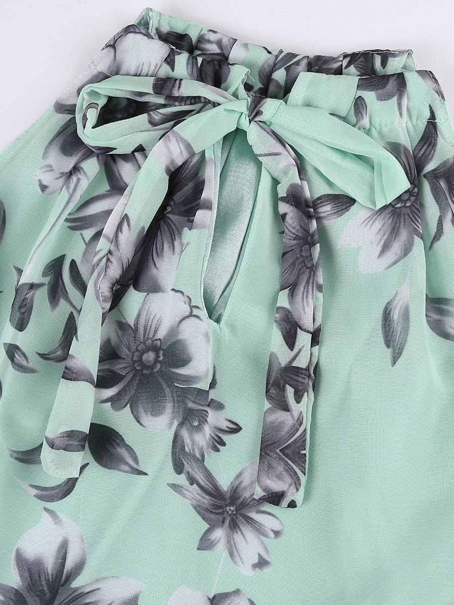 Halter Vacation Printed Maxi Dresses - Image 5