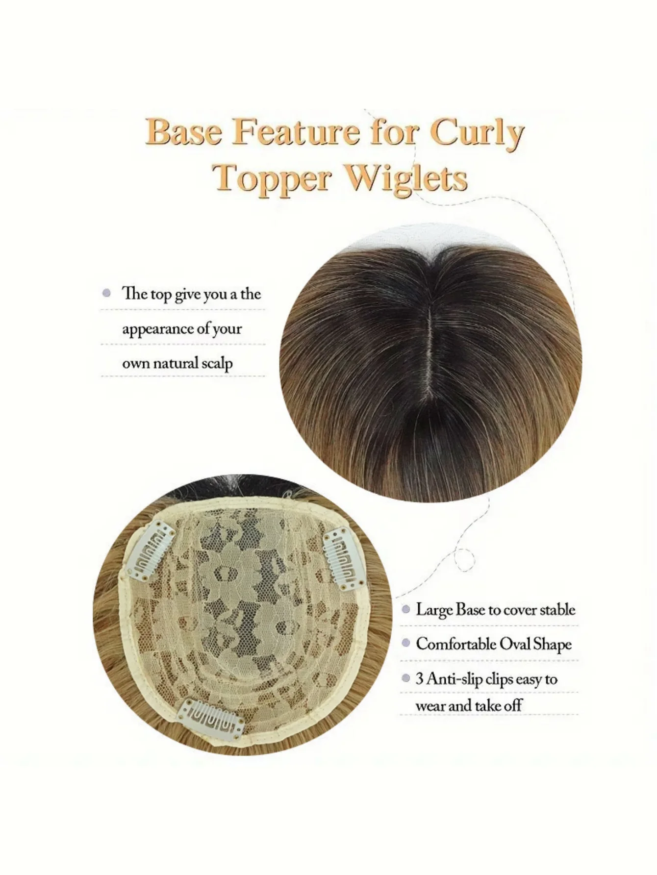 Invisible, Seamless Synthetic Long Wig That Covers Gray Hair - Image 7