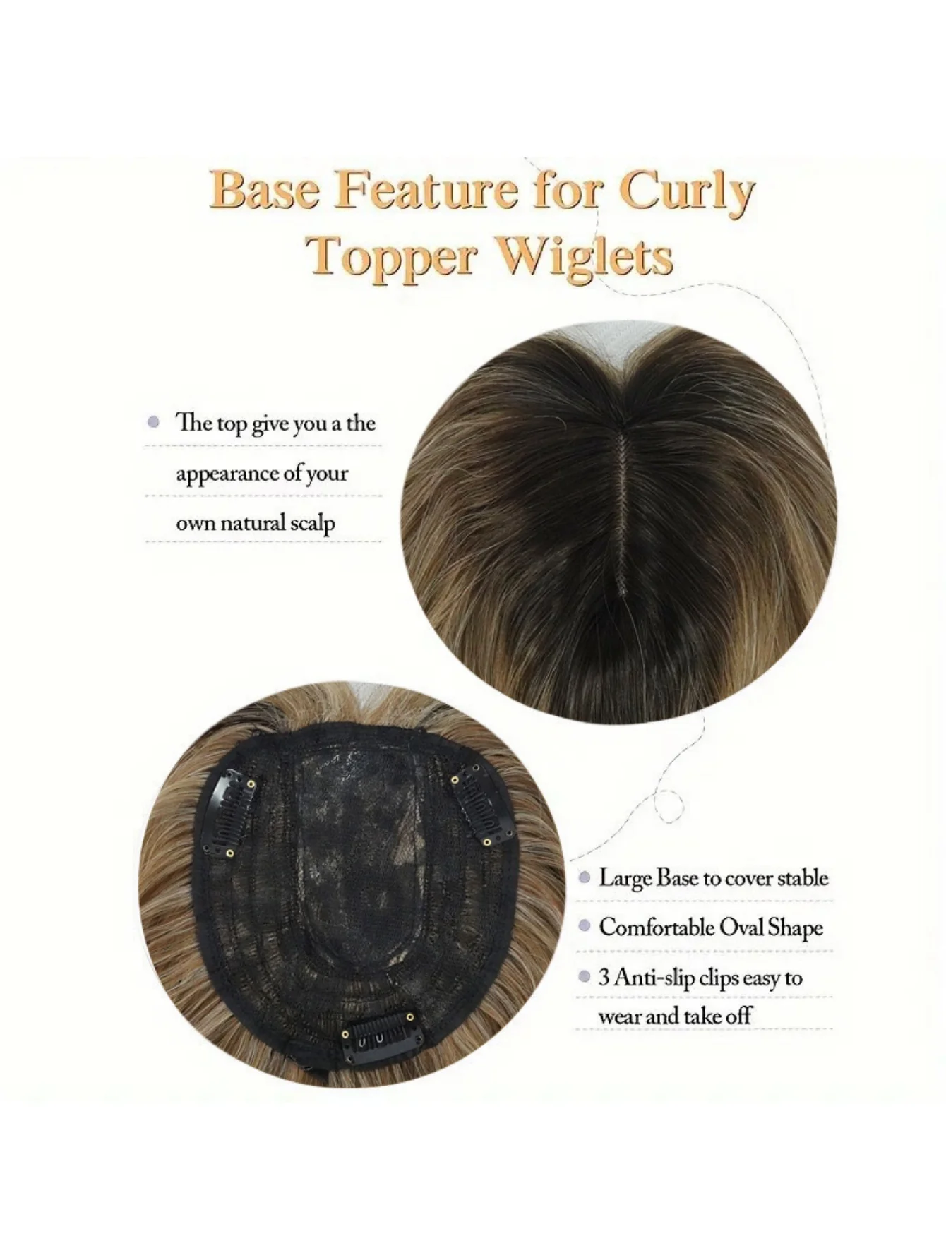 Synthetic Fiber Long Wavy Curl Wig - Image 6