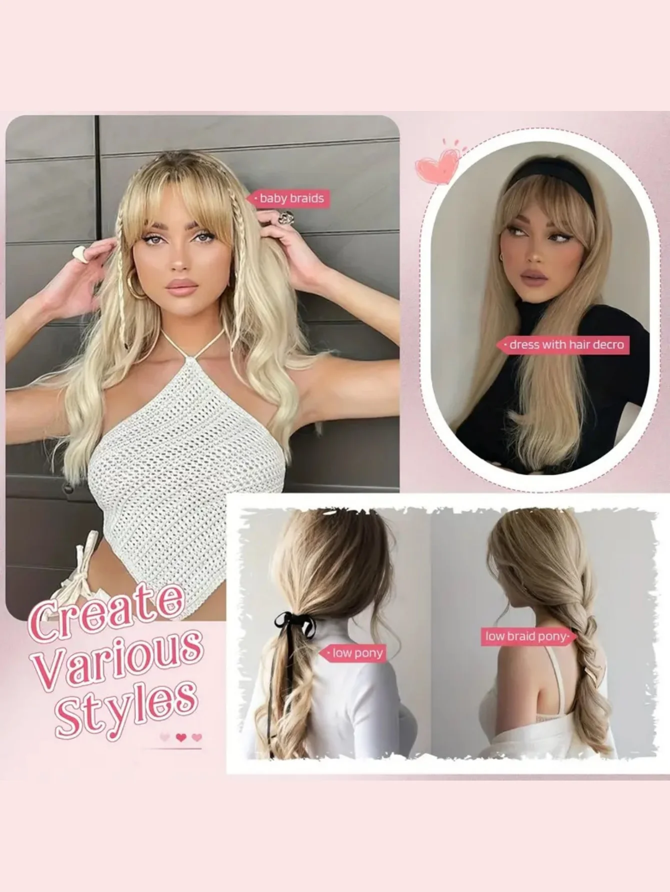 Invisible, Seamless, Long, Curly Wig With White Hair Covering - Image 10