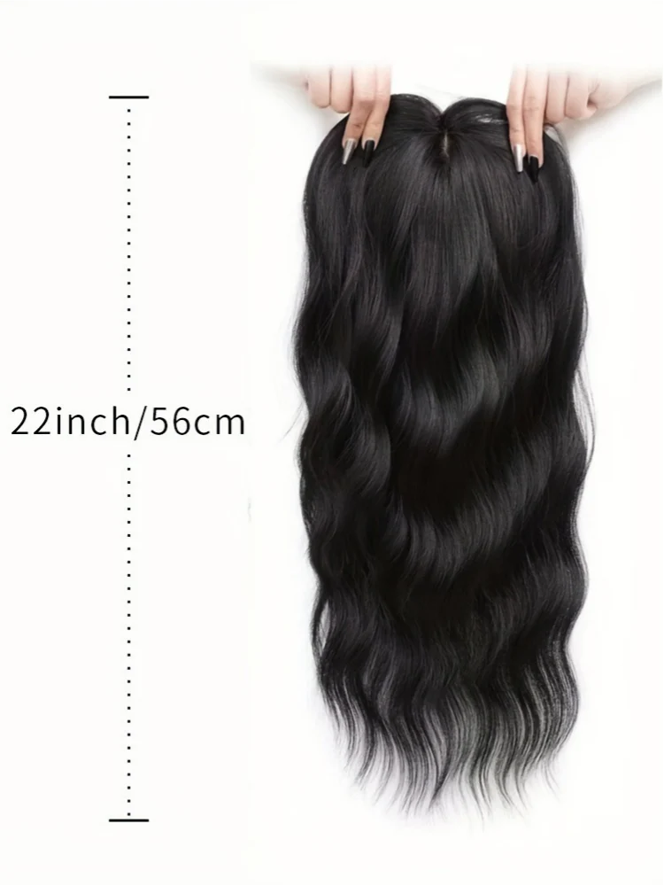 Invisible, Seamless, Long, Curly Wig With White Hair Covering - Image 9
