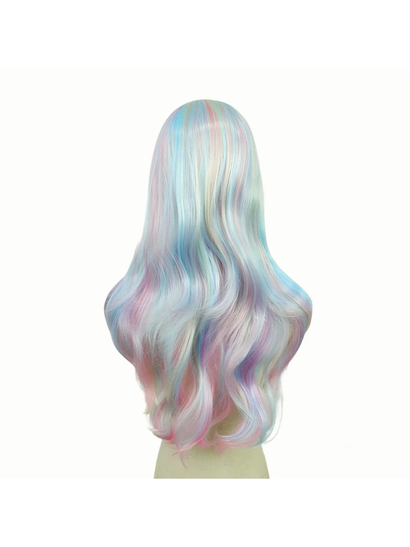 Colored Synthetic Fiber Long Wavy Curl Wig - Image 5
