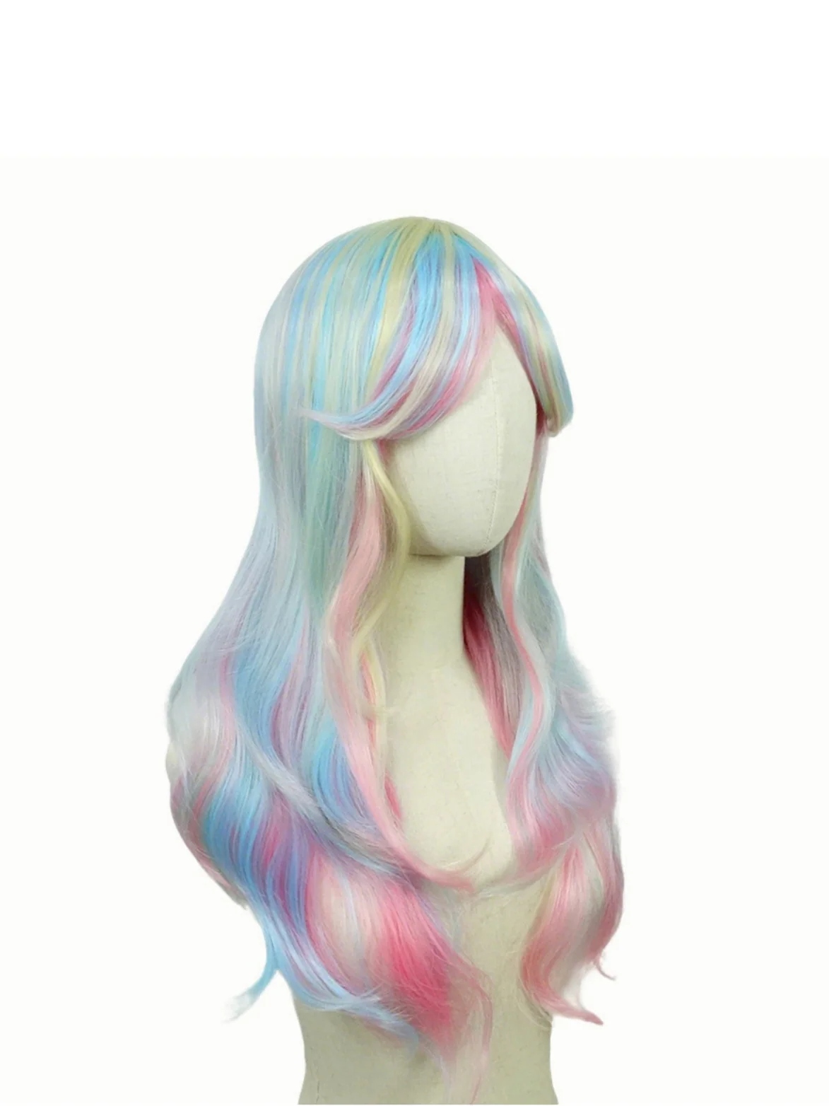 Colored Synthetic Fiber Long Wavy Curl Wig - Image 6