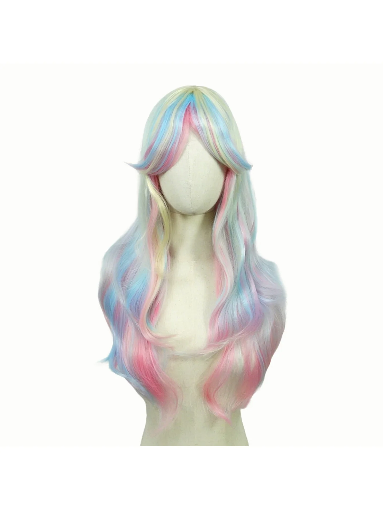 Colored Synthetic Fiber Long Wavy Curl Wig - Image 7
