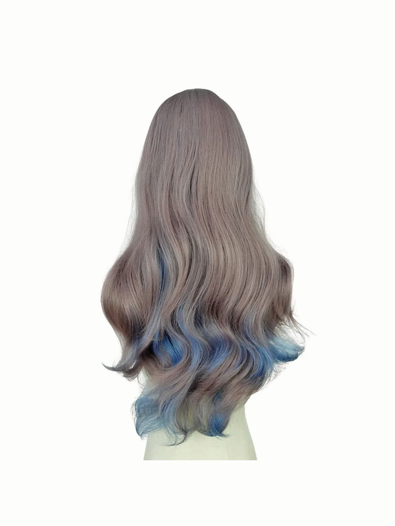 Colored Synthetic Fiber Long Wavy Curl Wig - Image 4