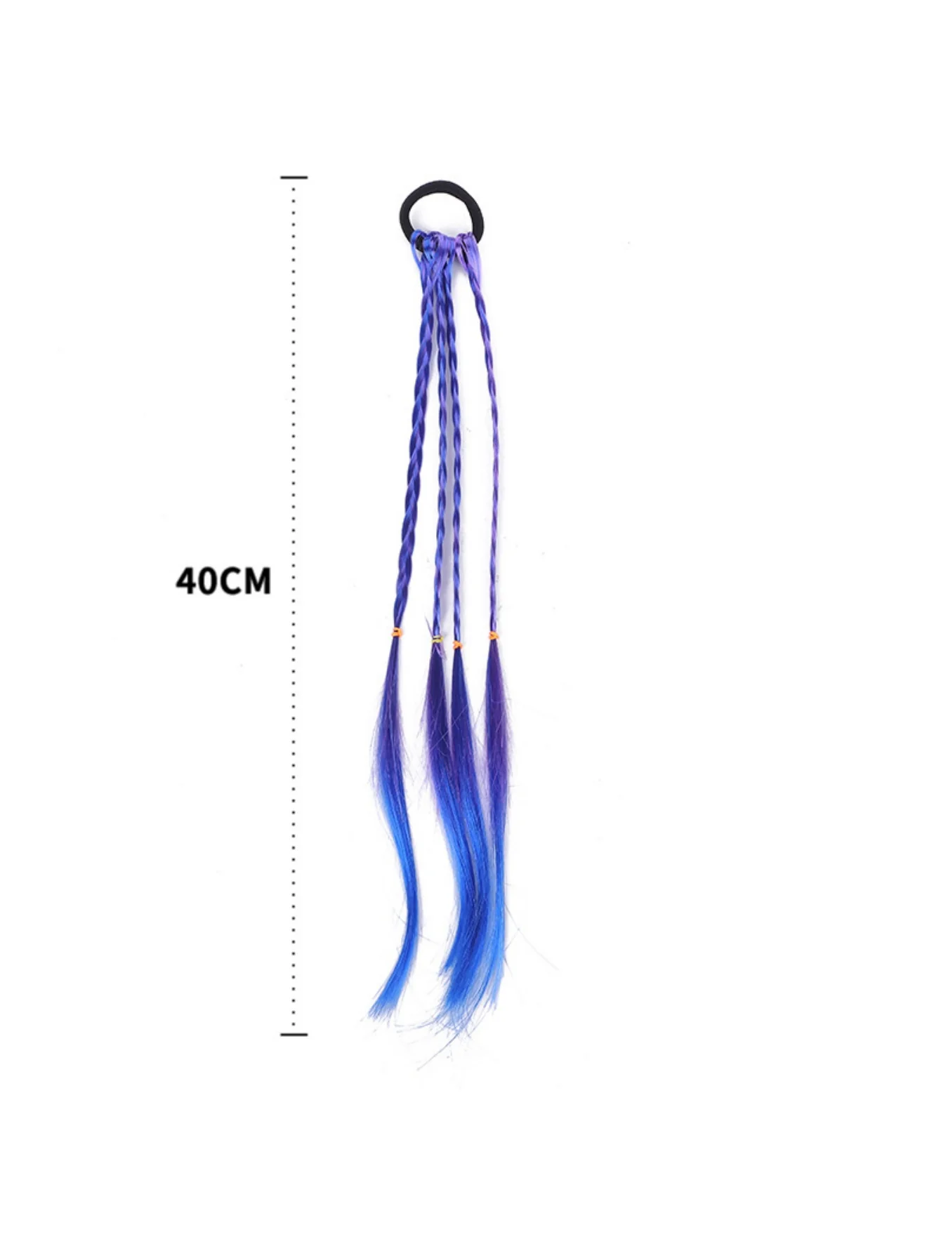 10-piece Set Of Colorful Braided Ponytail Wigs - Image 3