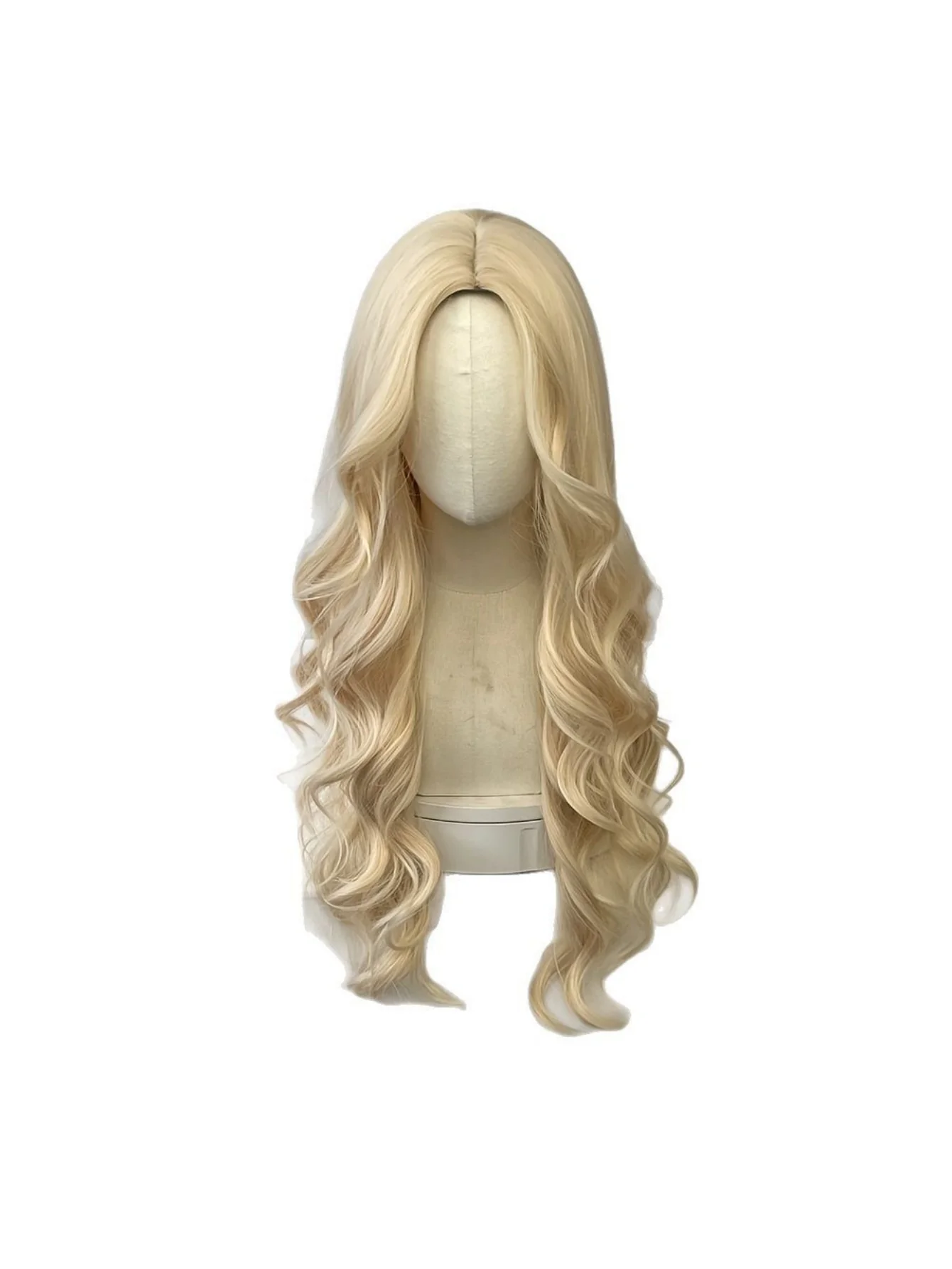 Synthetic Fiber Long Wavy Curl Wig - Image 6