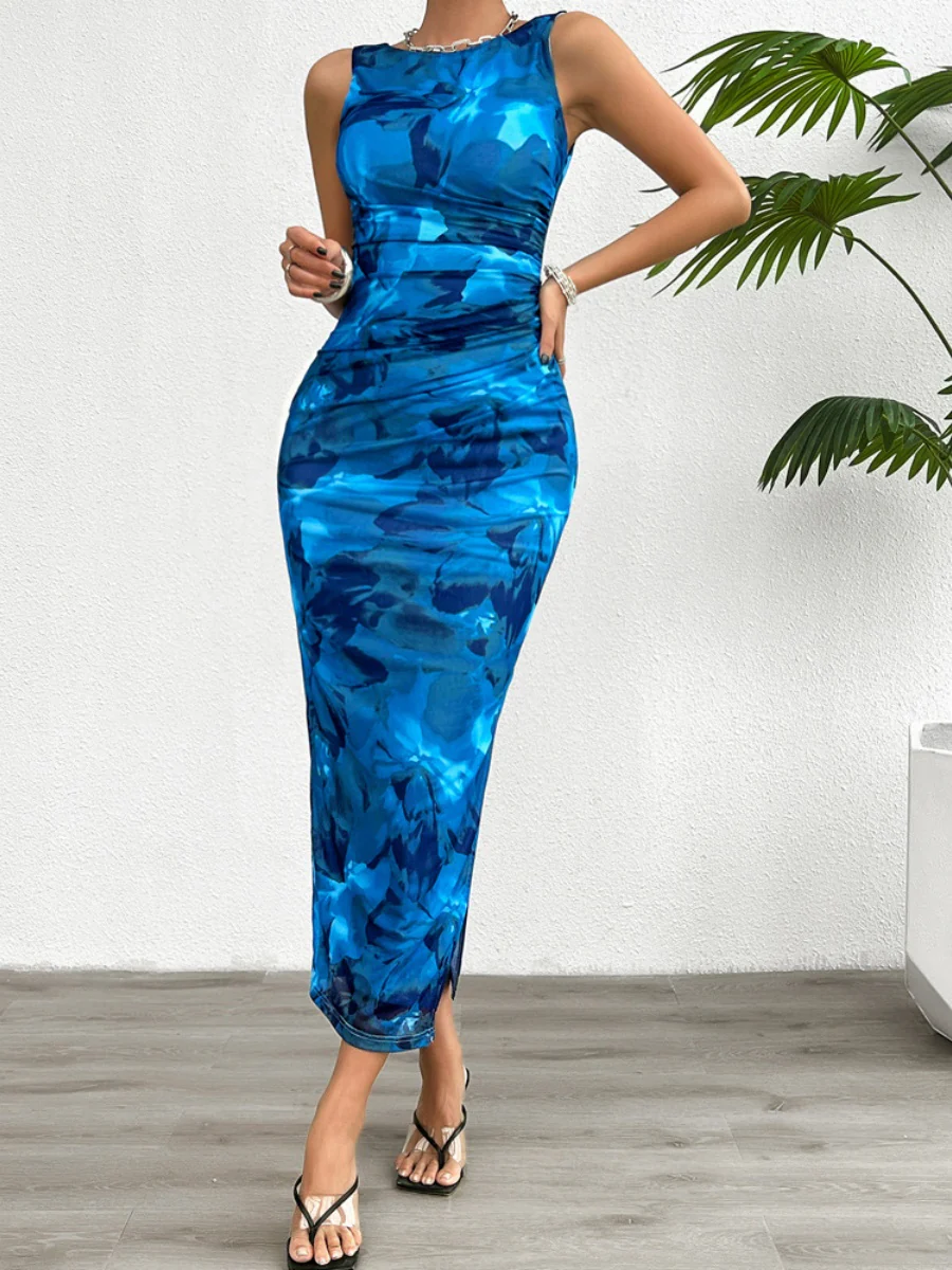 Printed Hip-hugging Sexy Maxi Dresses - Image 16